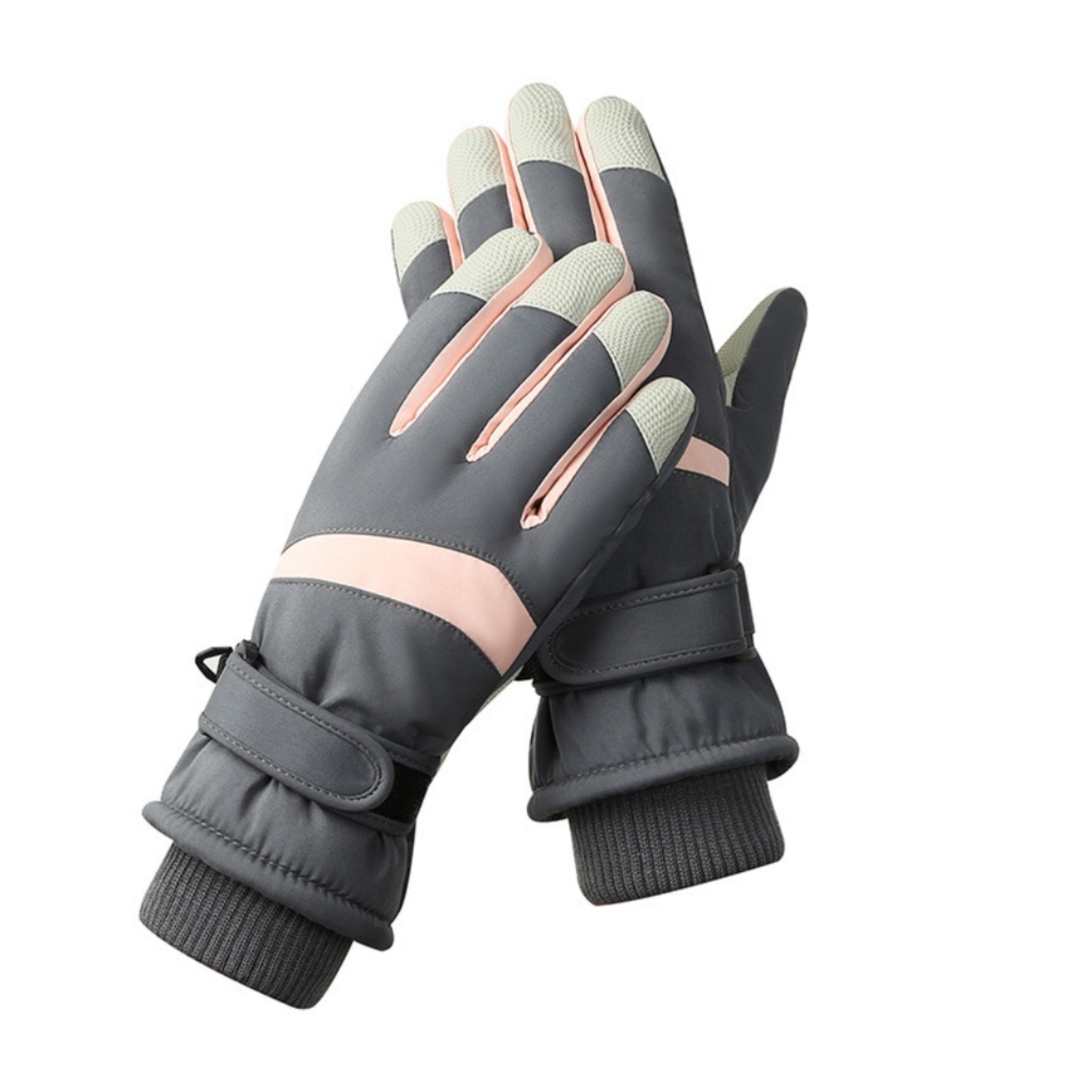 Ski Gloves Ten Finger Touchscreen Grip Tech Cashmere Lined
