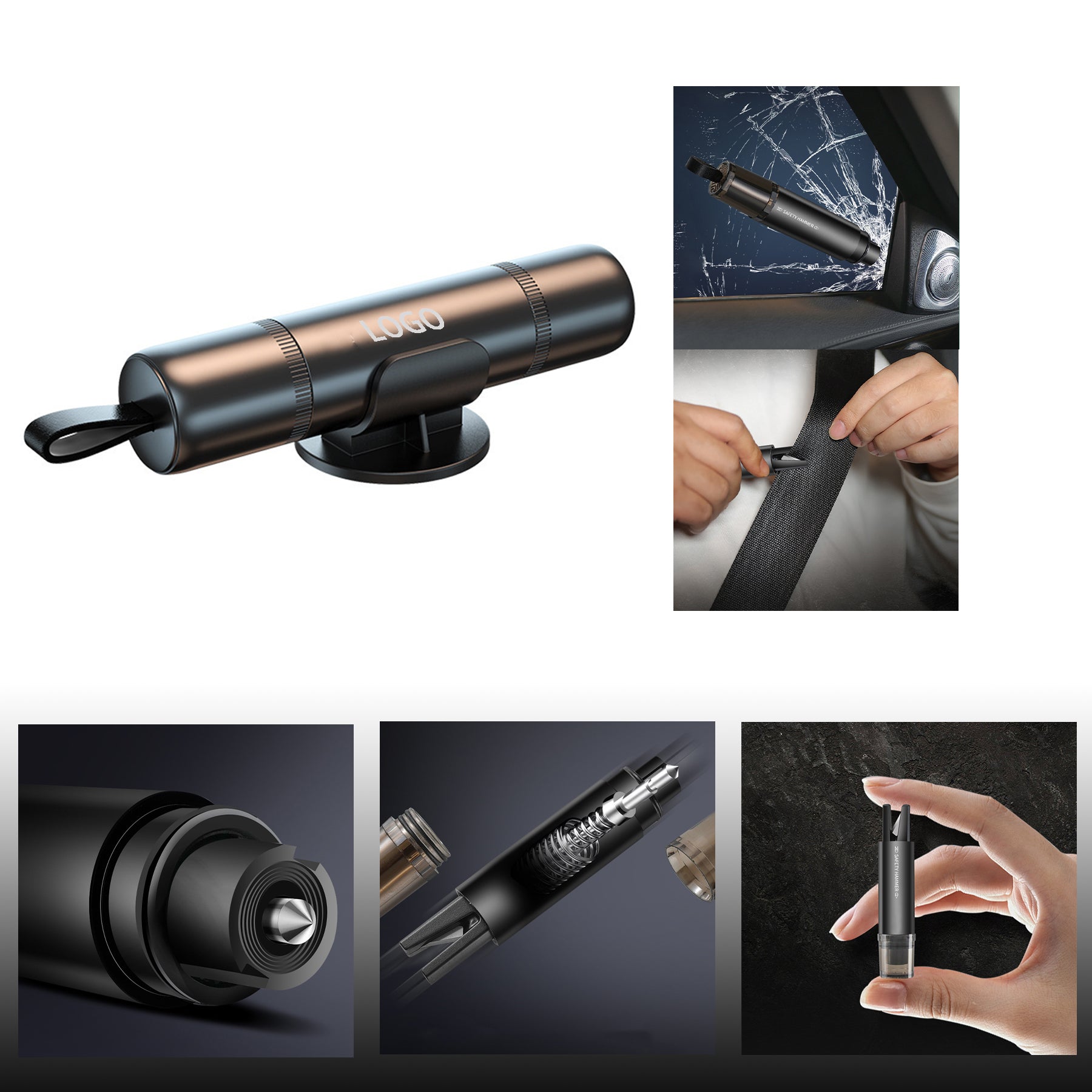 Car Safety Hammer with Seatbelt Cutter