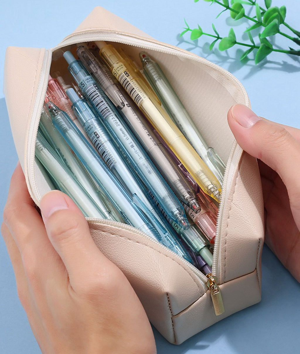 PU Leather Large-capacity Pen Case