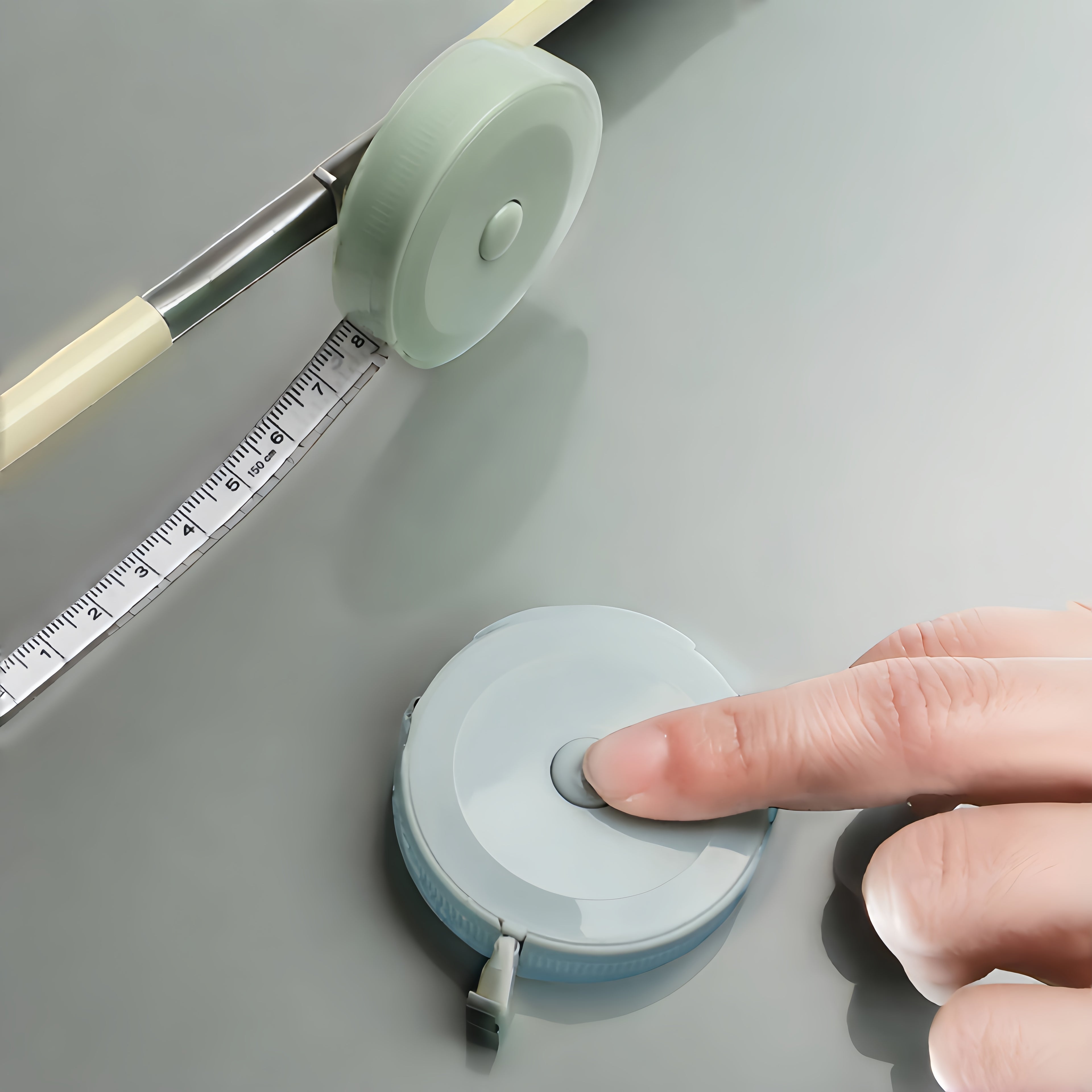 3-Pack Plastic Mini Retractable Tapes, 1.5M (60In)