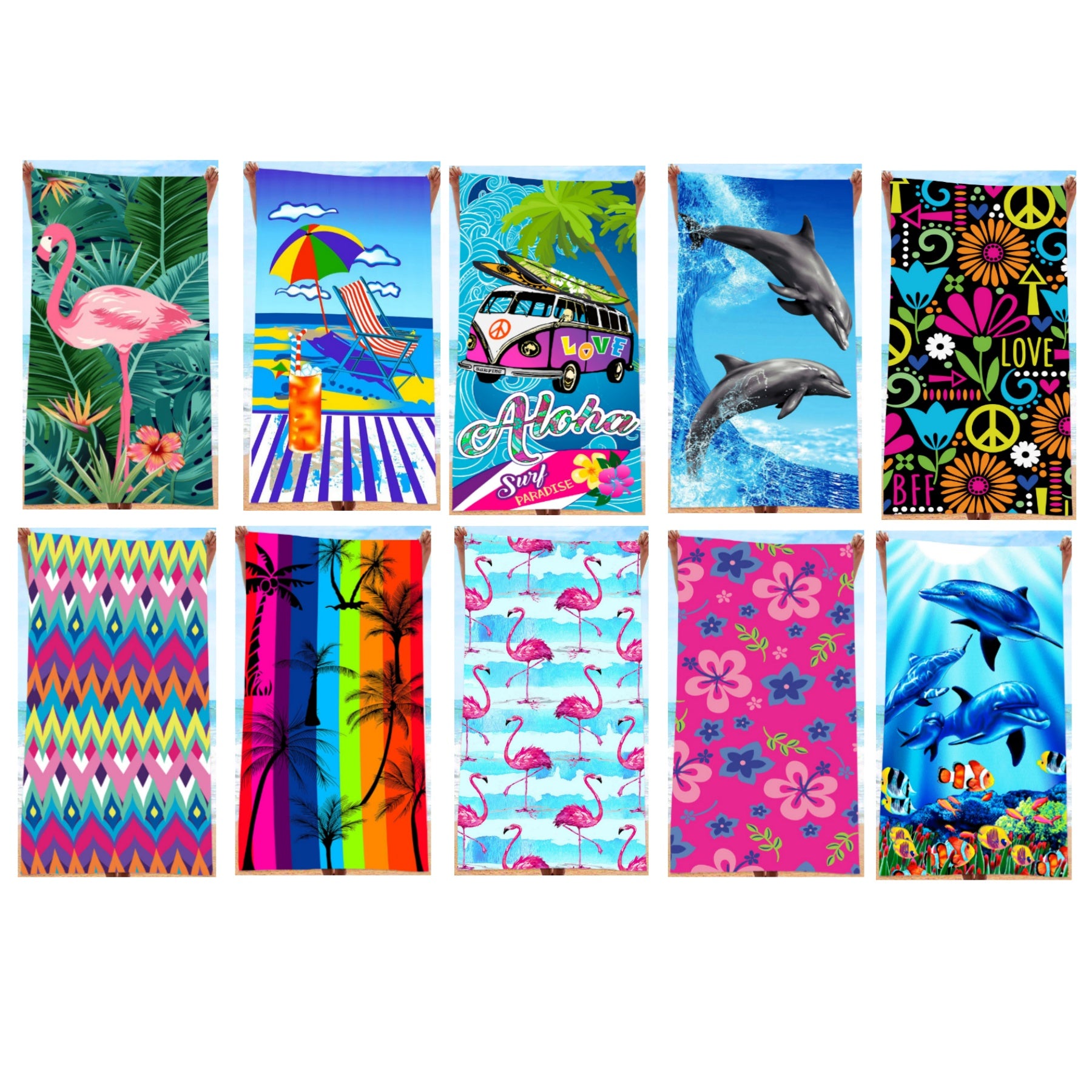 Microfiber Velour Beach Towel