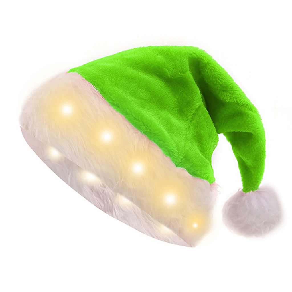 Led Glowing Plush Christmas Hat