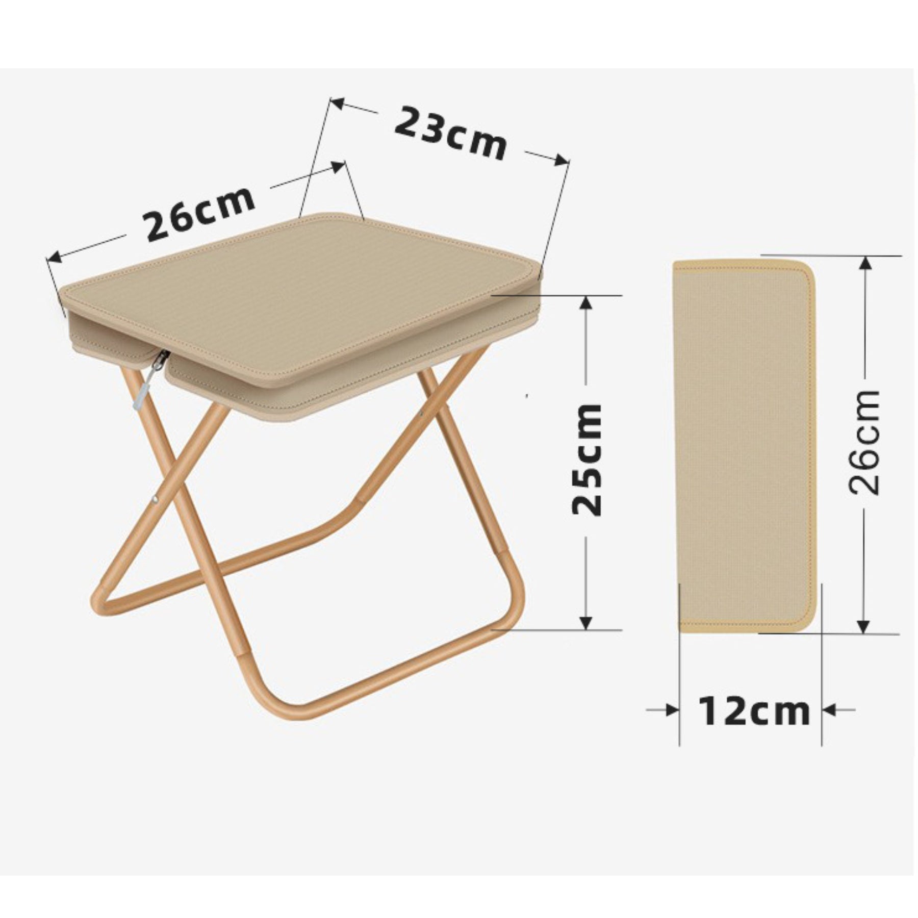 Portable Outdoor Hand Zipper Bag Folding Stool