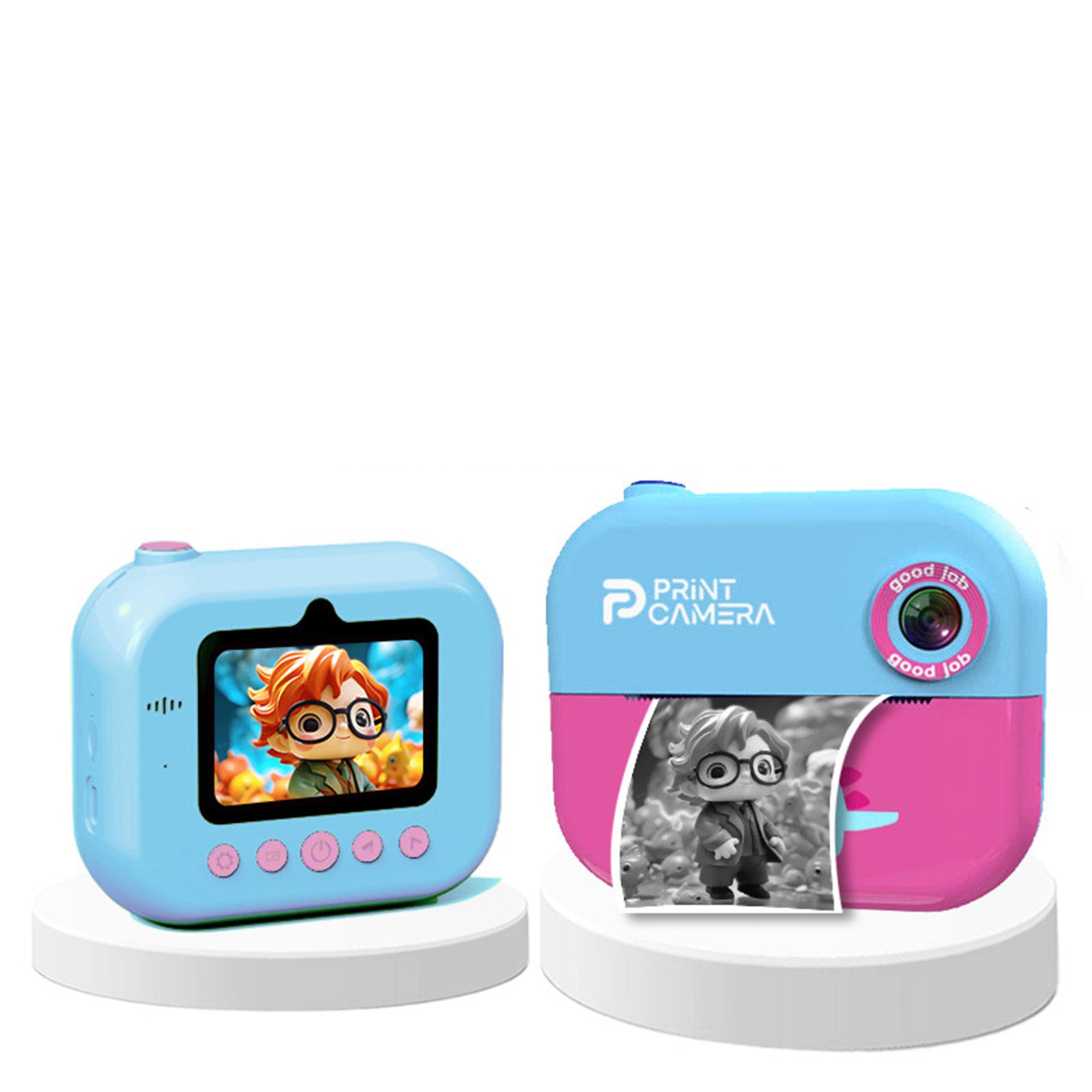 Children Take Pictures And Print Cameras