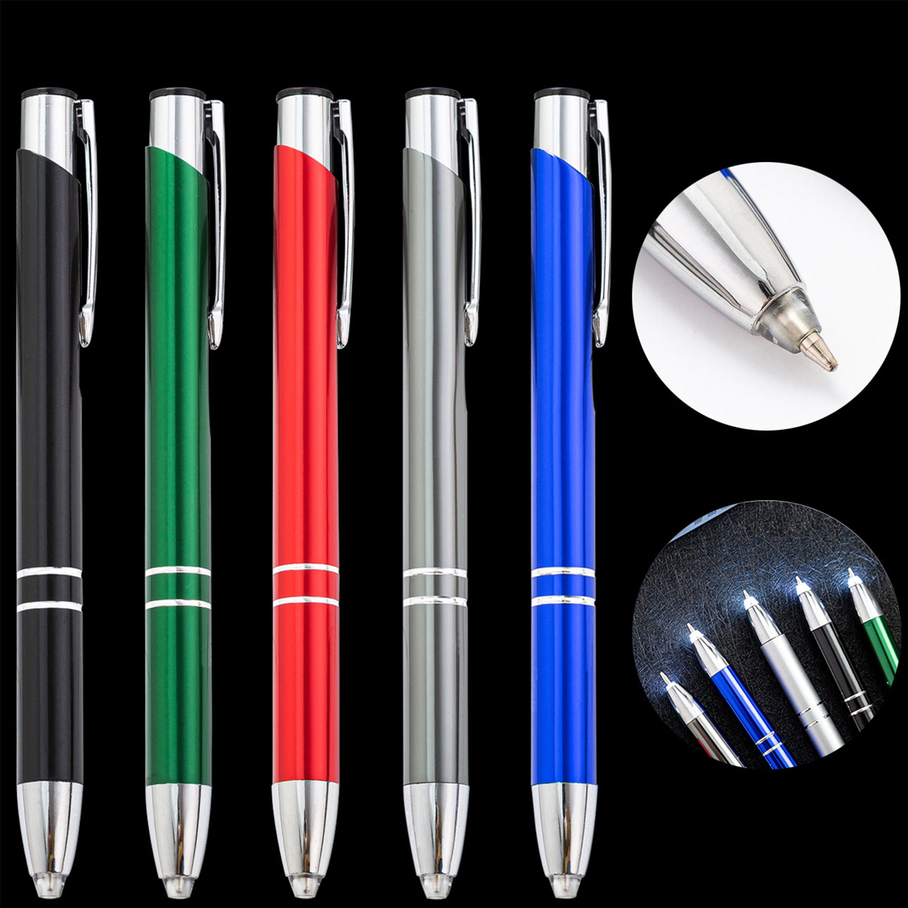 Multi Functional Ballpoint Pen With Led Light