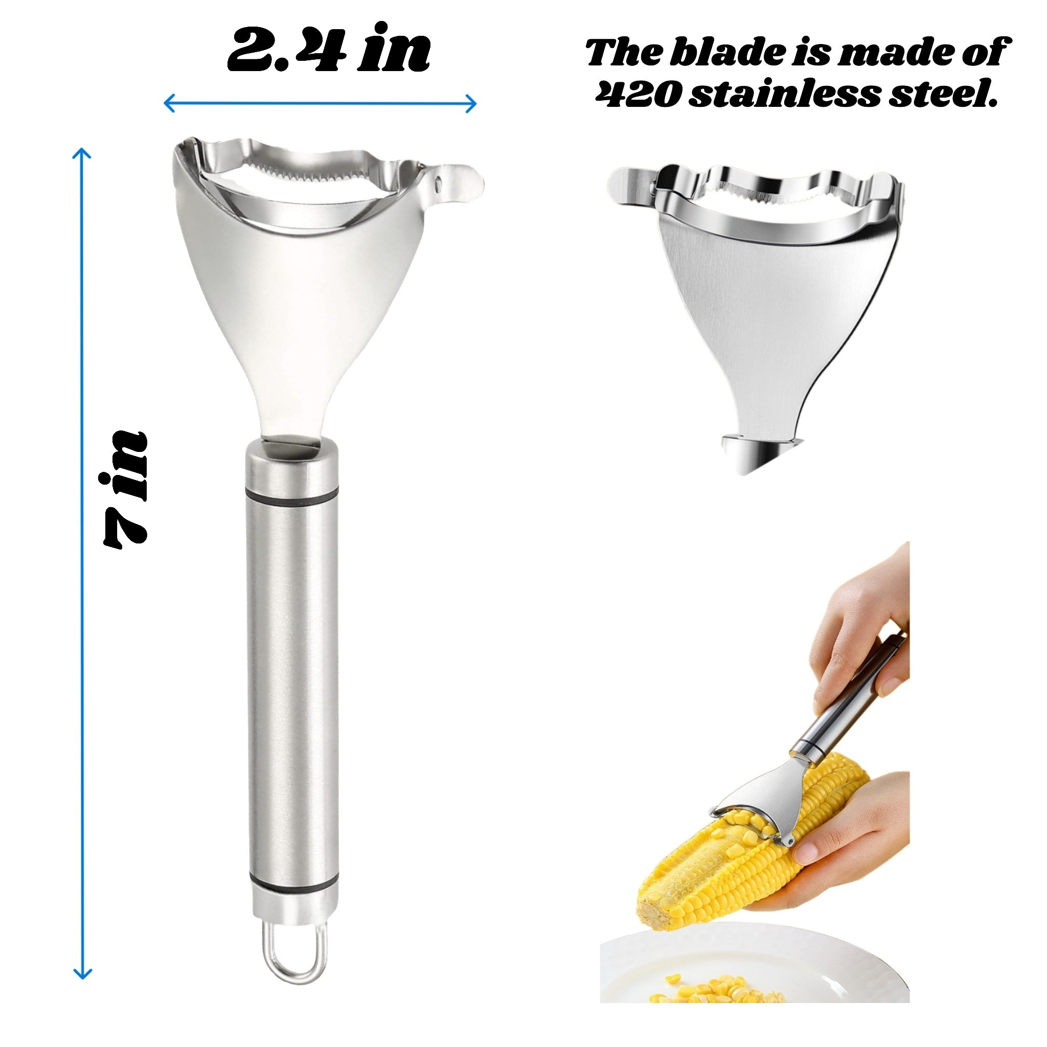StainlessSteel Corn Kernel EZ Sheller