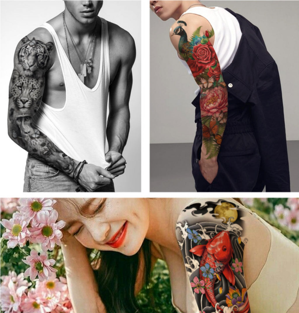 Waterproof Full Arm Realistic Color Custom Temporary Tattoo