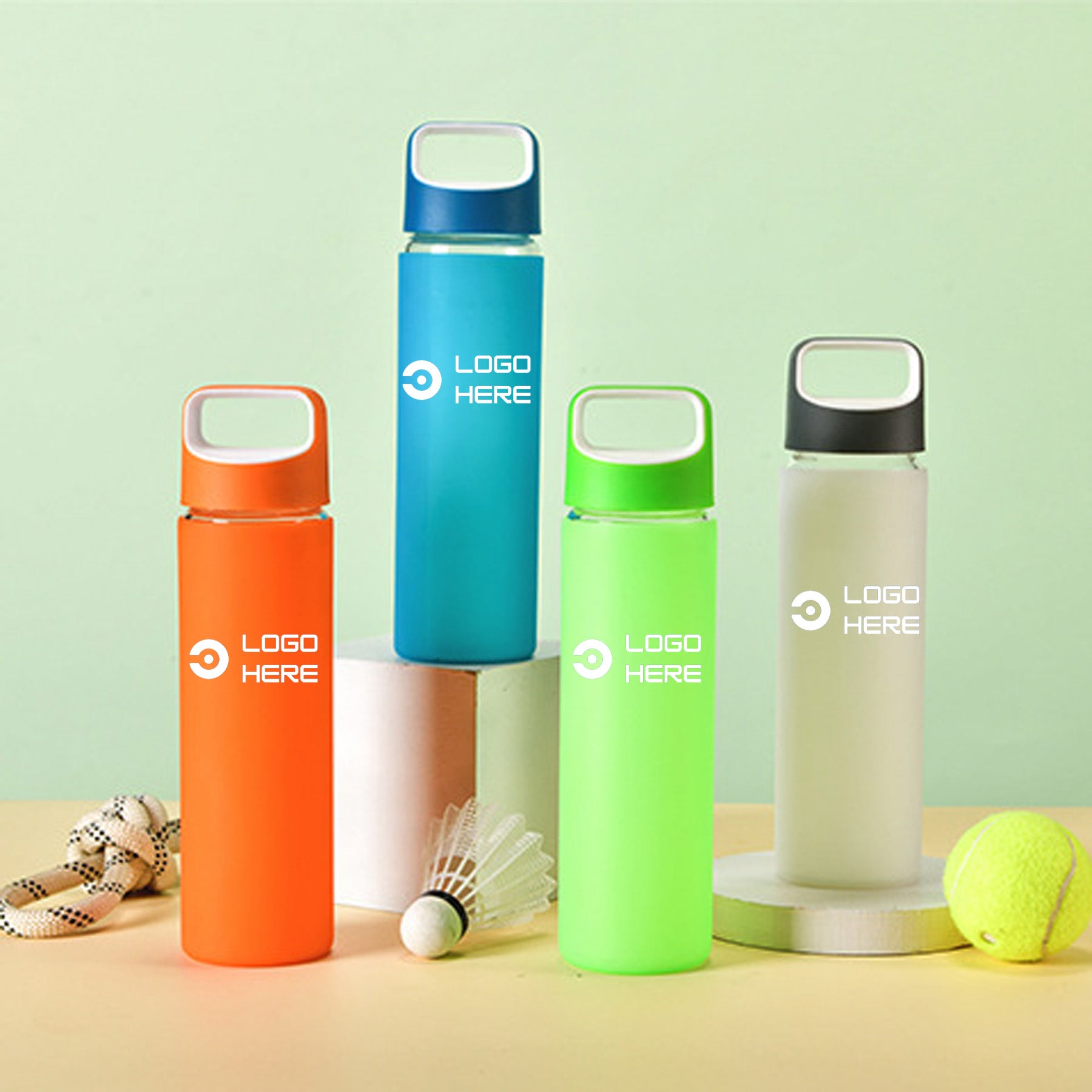 Glass Cup with Silicone
