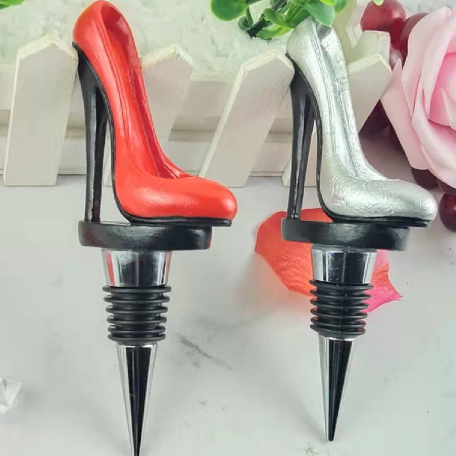 Creative High Heels Red Wine Stopper