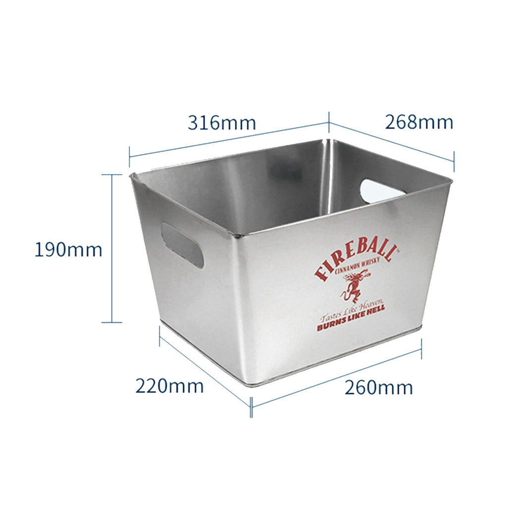 Galvanized Square Beverage Tub Ice Bucket