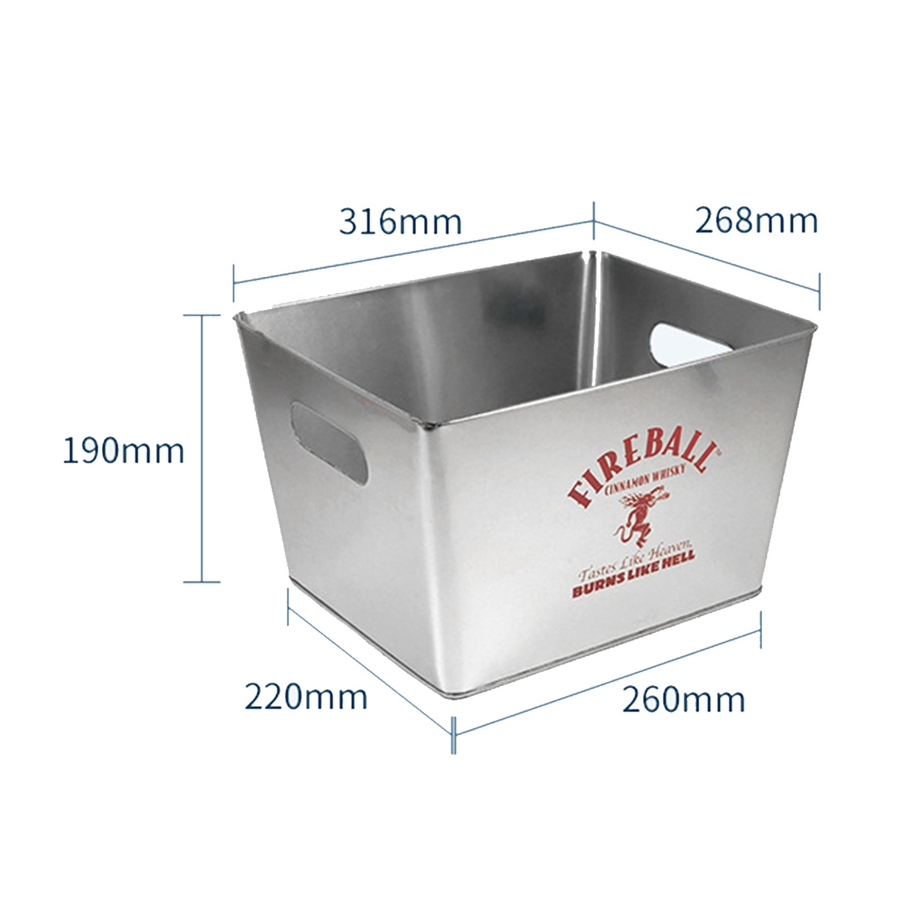 Galvanized Square Beverage Tub Ice Bucket