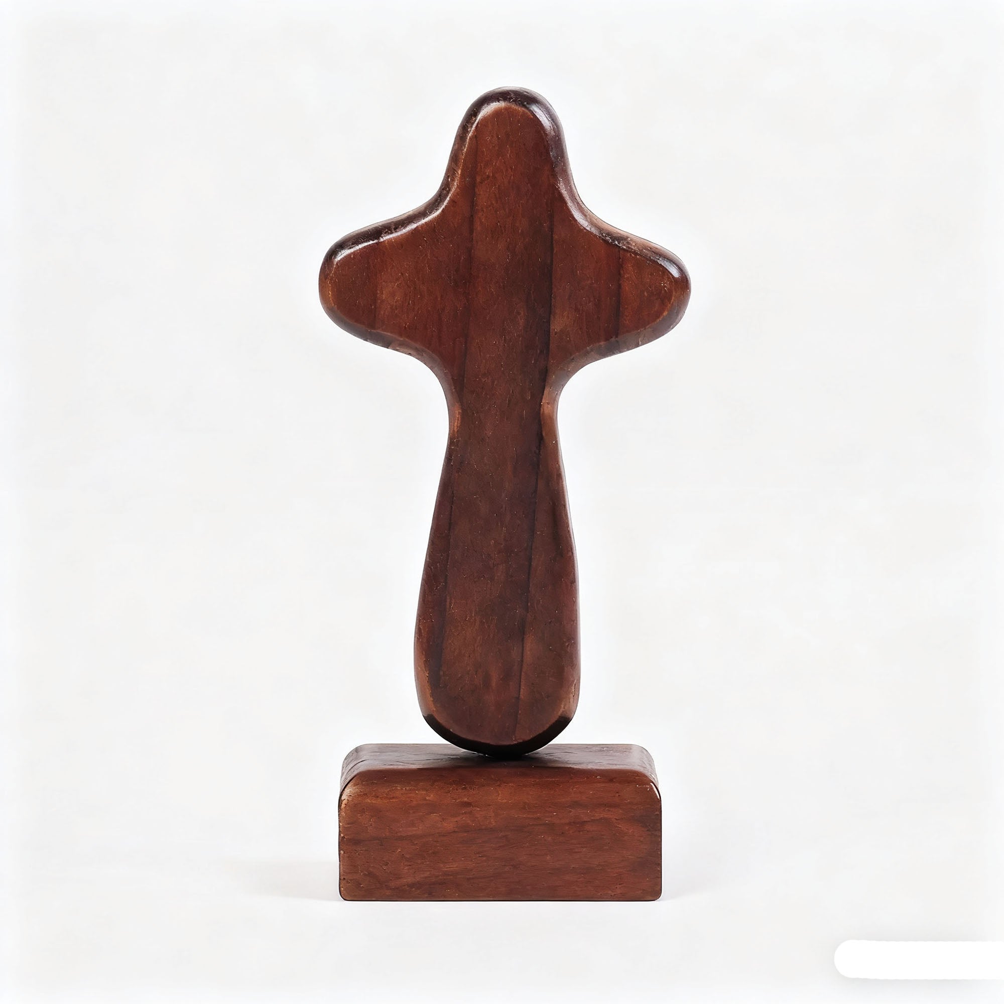 Handcrafted Pine Wood Magnetic Cross with Base Joint Cross