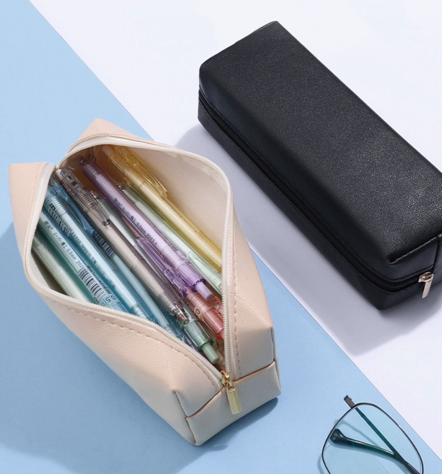 PU Leather Large-capacity Pen Case