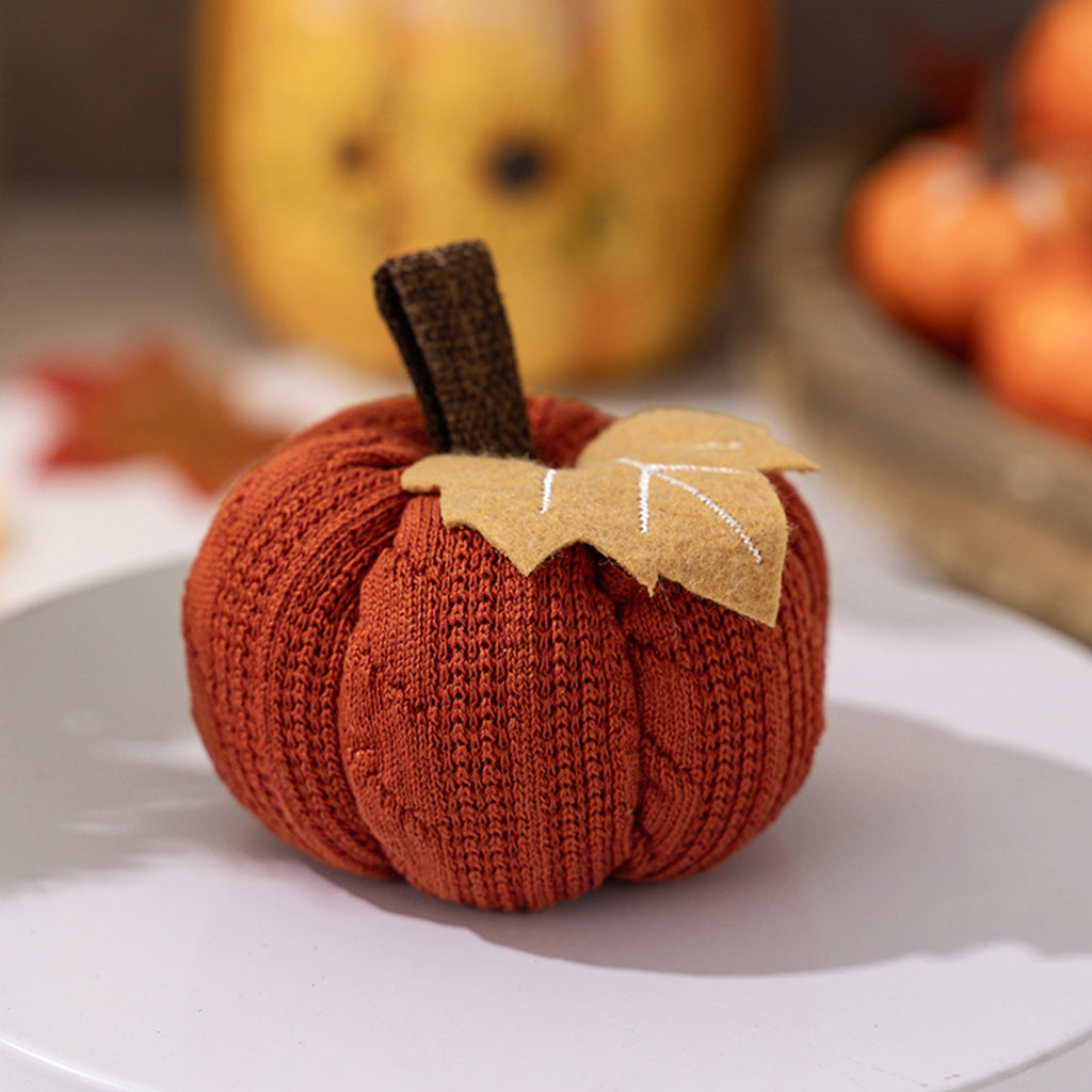 Pumpkin Knit Pendant Thanksgiving Ornament
