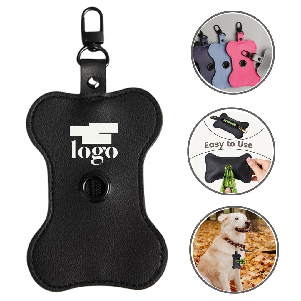 Leather Dog Poop Bag Holder