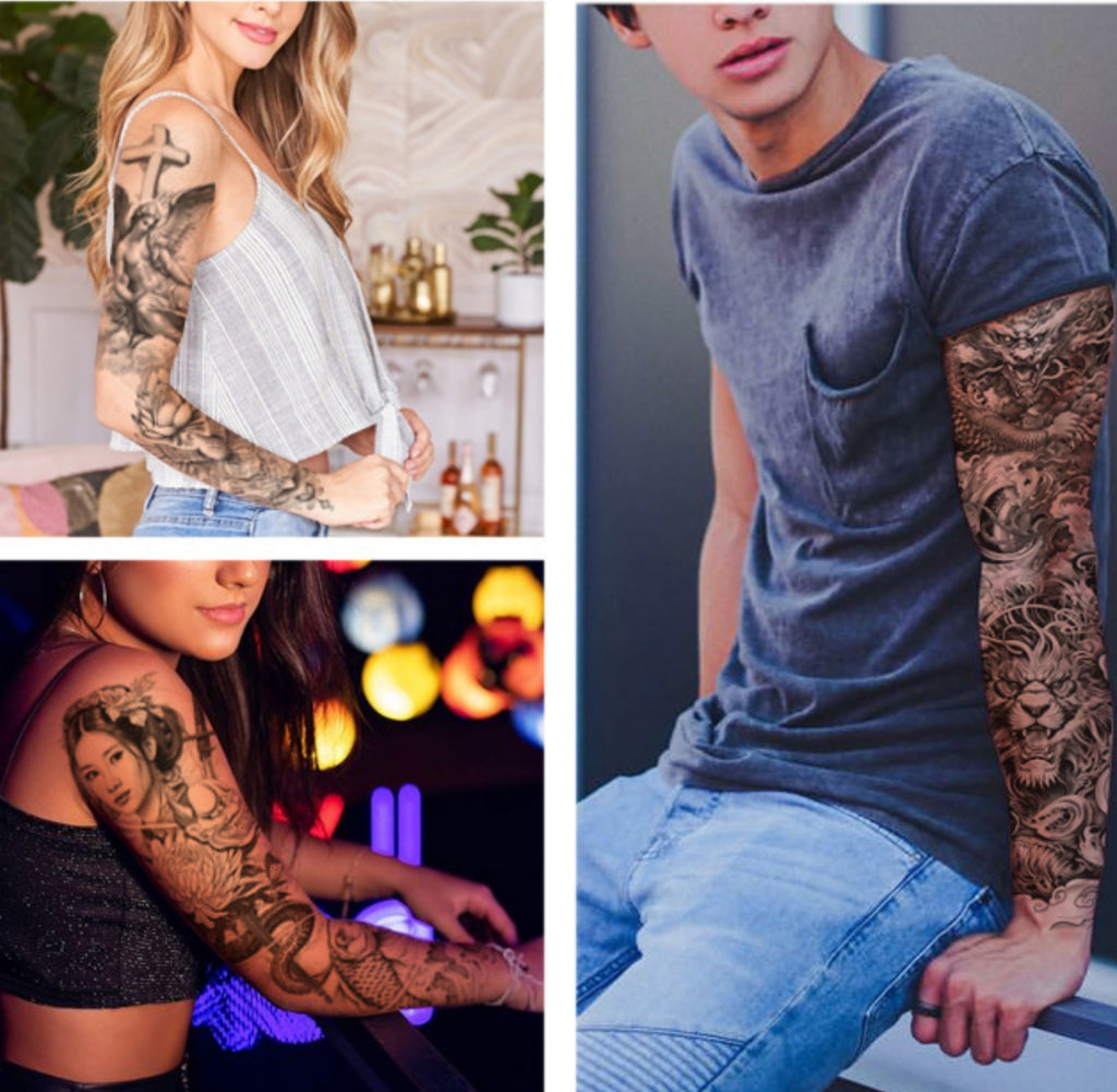 Waterproof Full Arm Realistic Color Custom Temporary Tattoo