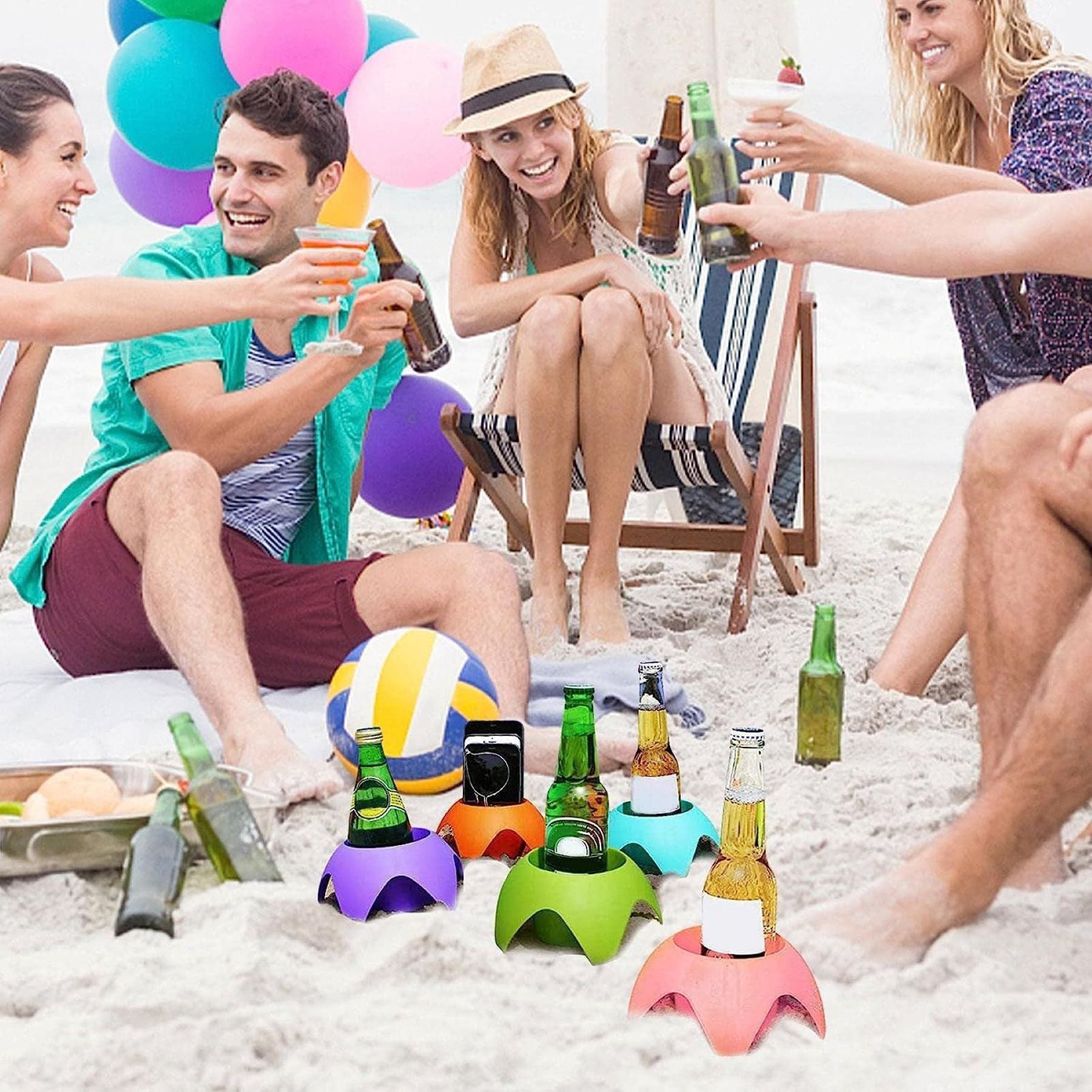 Plastic Beach Water Cup Holder