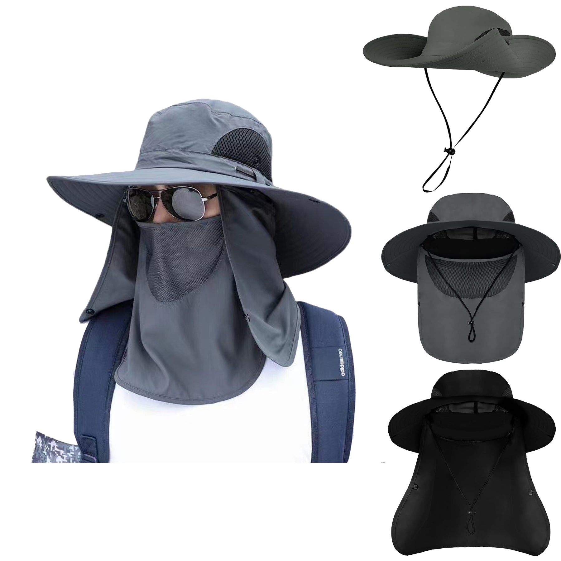 Summer Outdoor Breathable Large Brim Sunscreen Hat