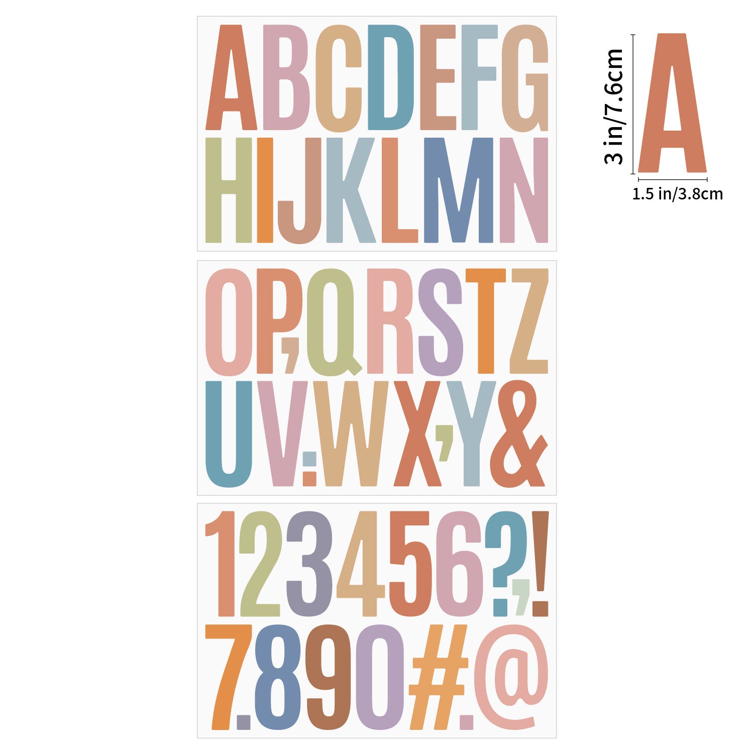 3" Letter Sticker