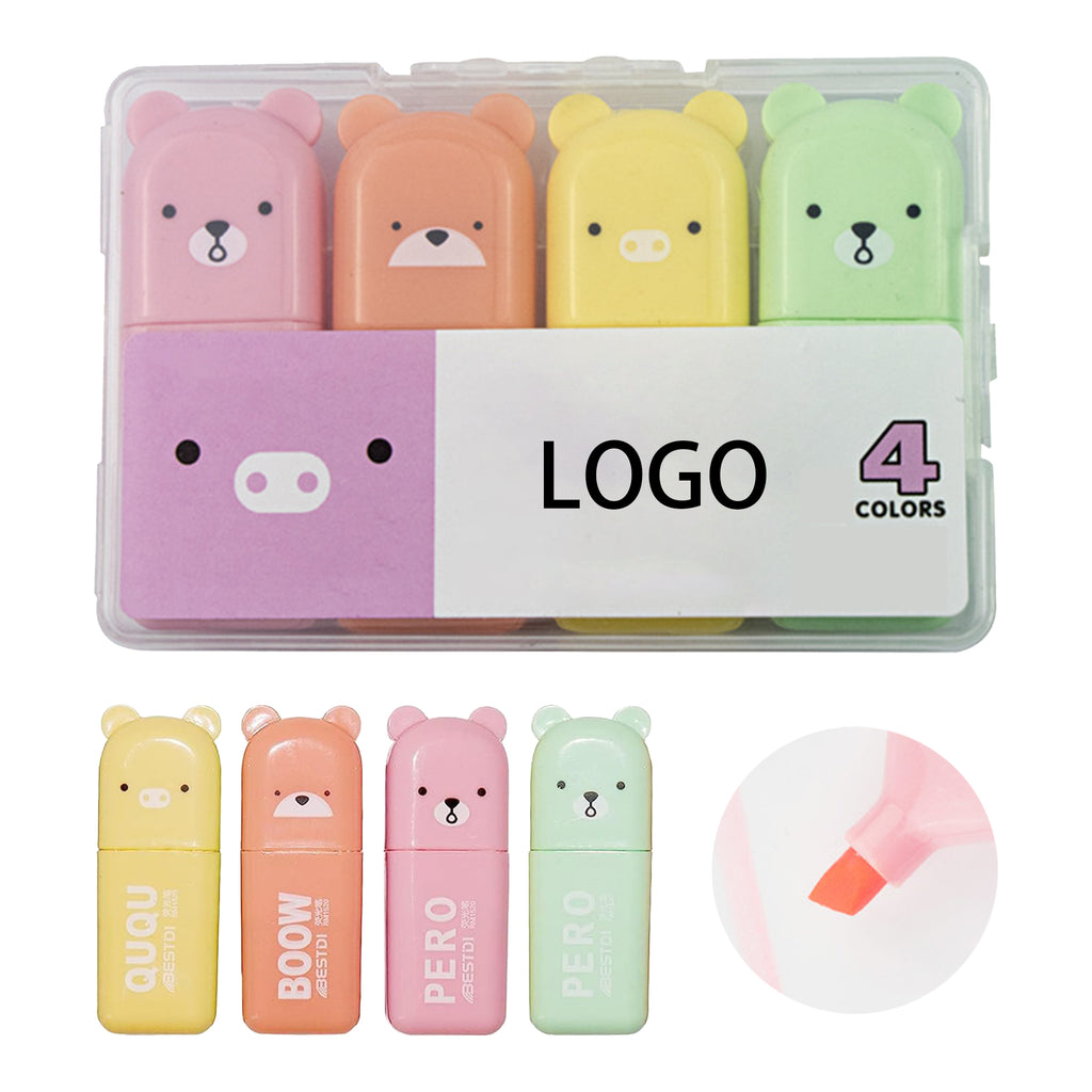 Mini Bear Highlighter Pen Set