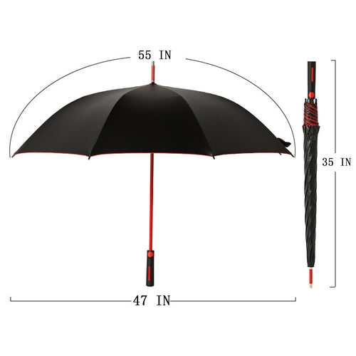 Black Tape Windproof Umbrella