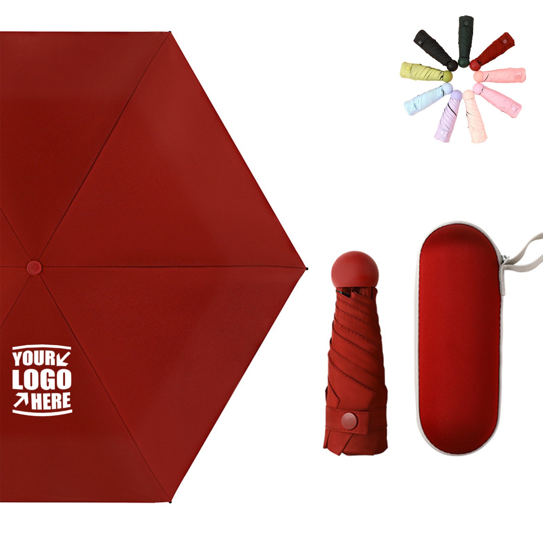 Mini Folding Travel Sun Umbrella