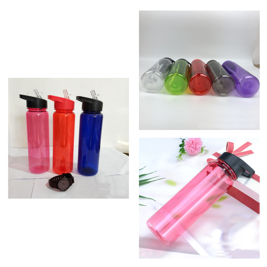 Portable Outdoor Sports Plastic Straw Cup