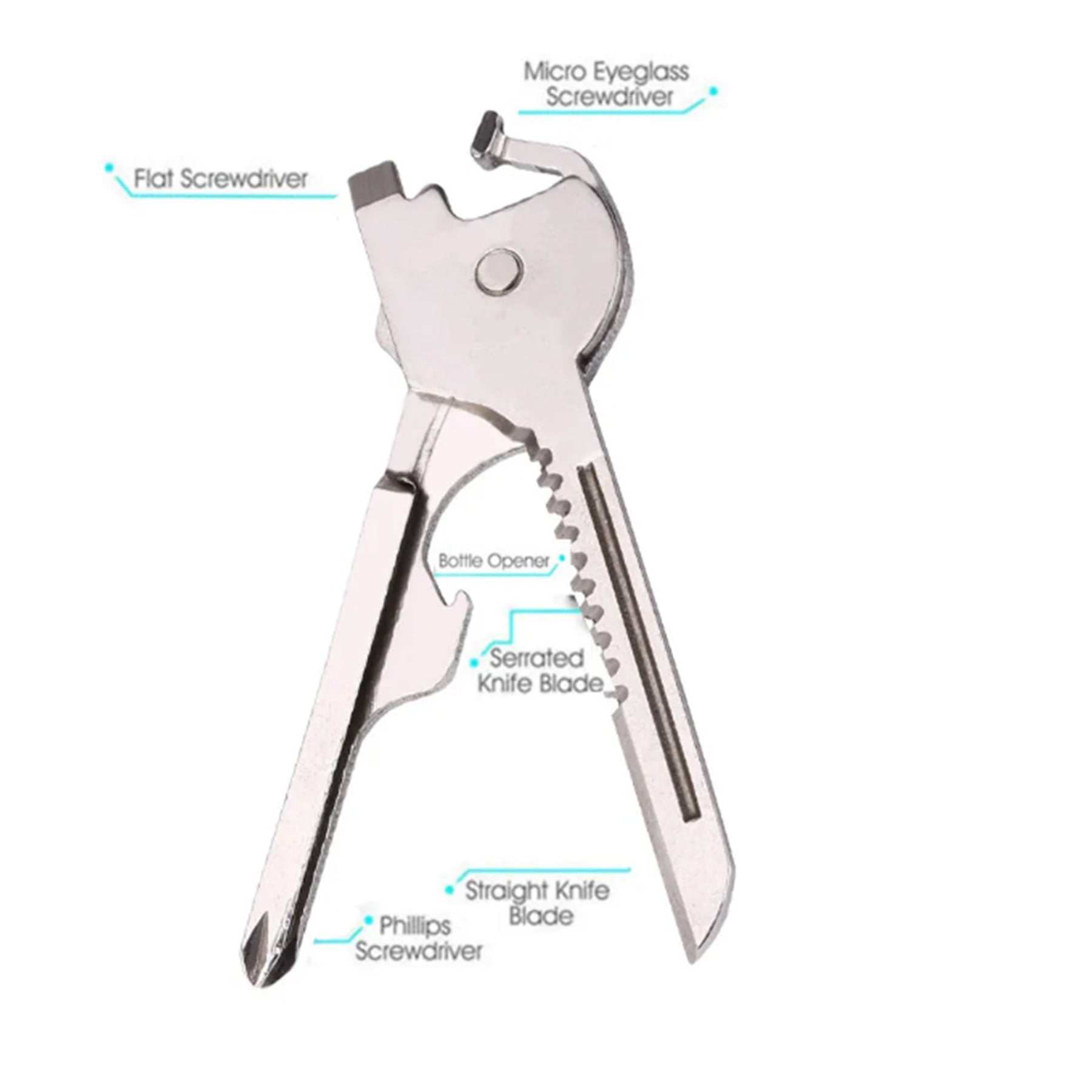 Multifunctional Folding Mini Keychain