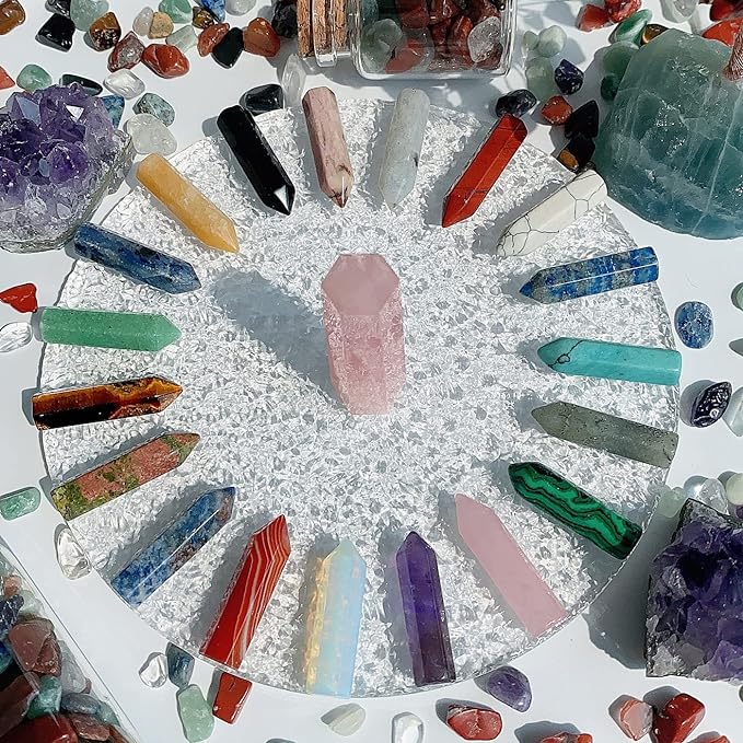 Natural Crystal Agate Yoga Power Stone 10Pcs Set