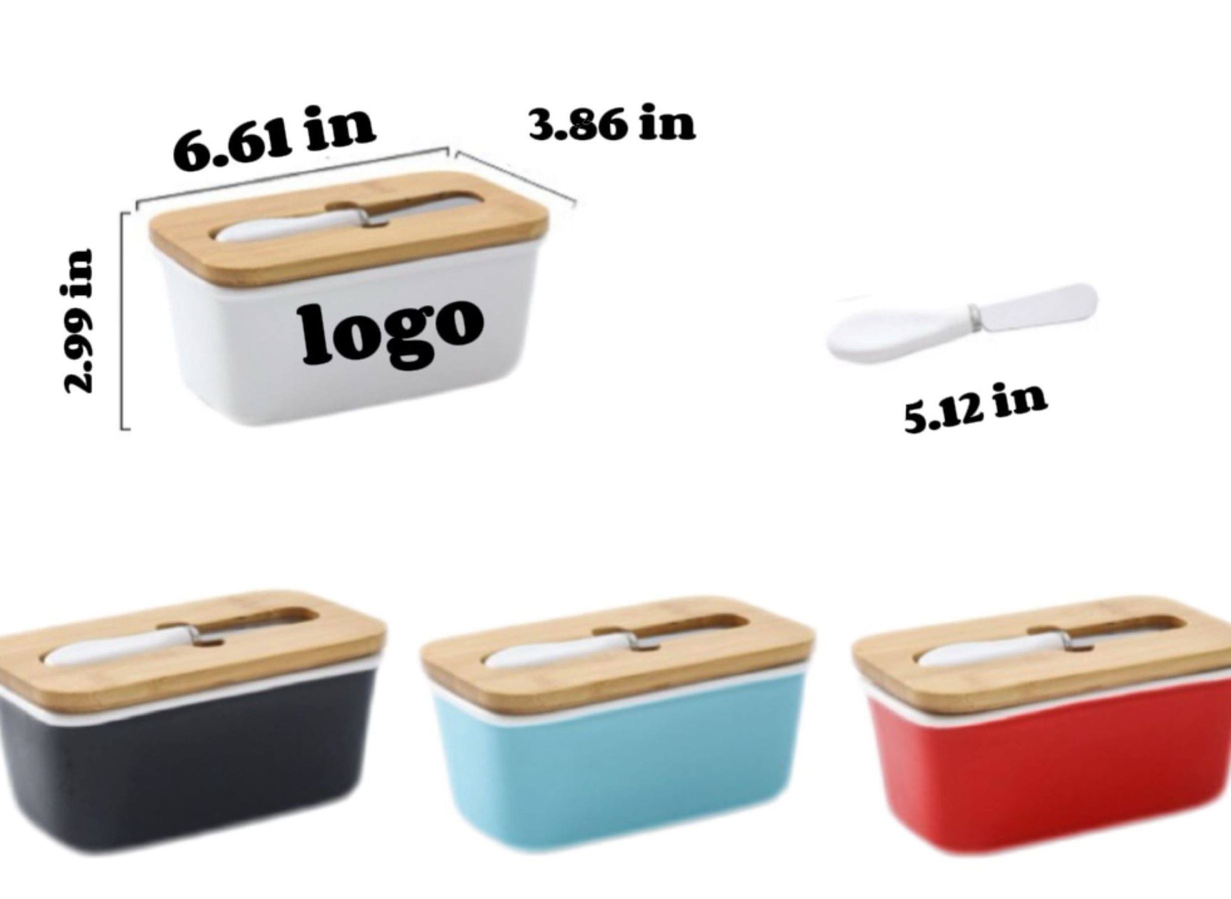 Ceramic Butter Storage Box (With A Butter Knife)