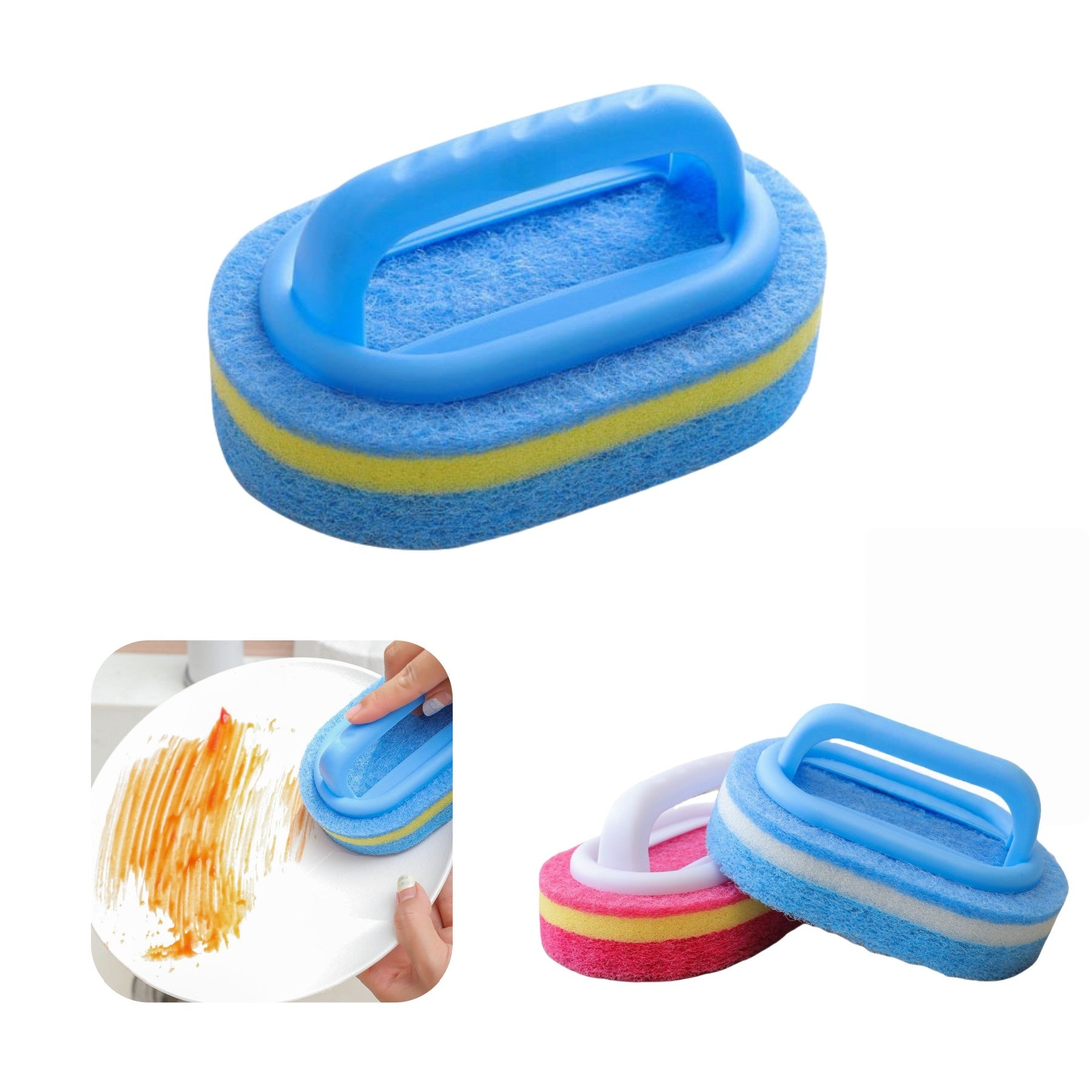 Three - Layer Thick Sponge Cleaning Brush