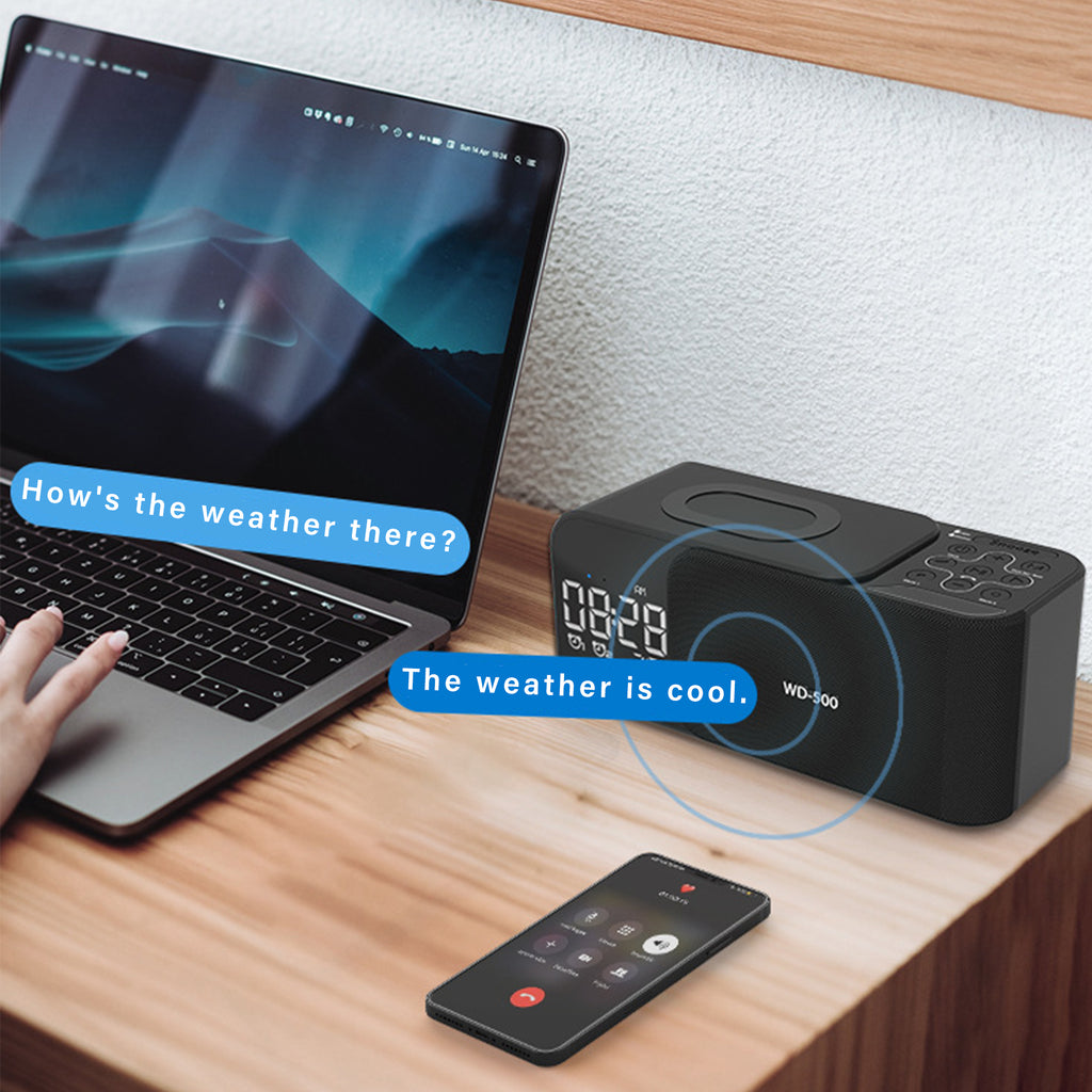 Wireless Charger Bluetooth Speaker With Night Light