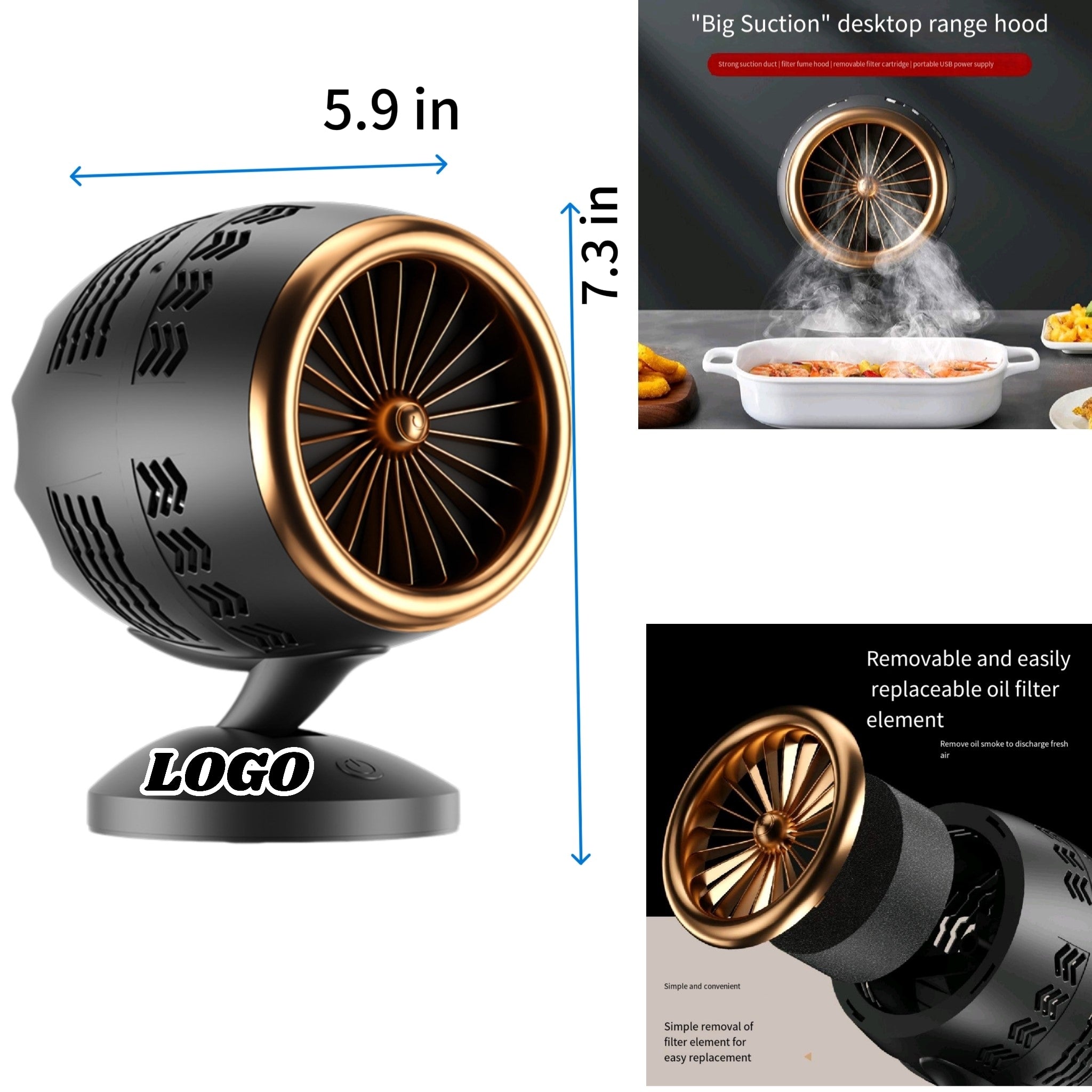 Mini Desktop Range Hood