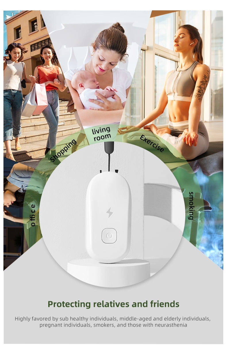 Neck Air Purifier With Negative Ion Technology
