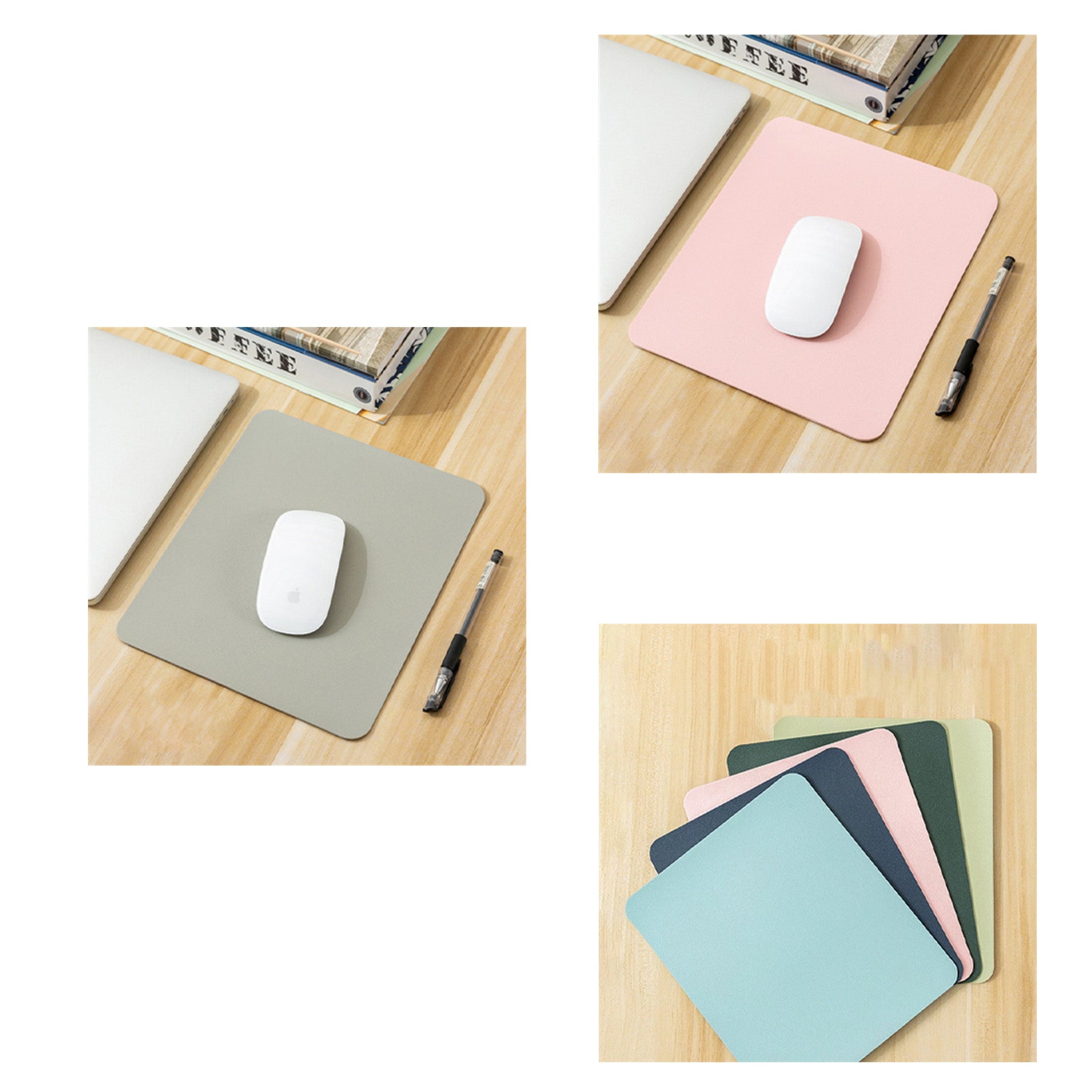Solid Color Leather Desk Mat
