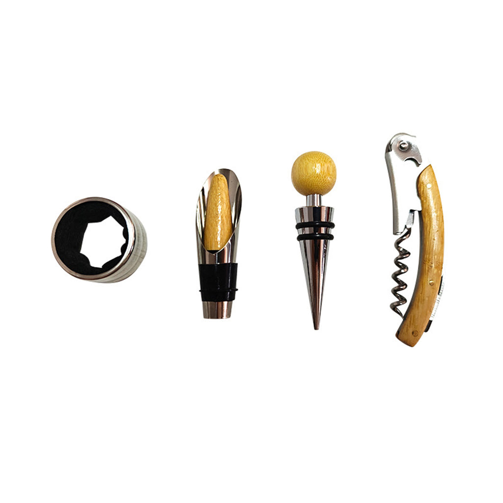 Wine Bottle Opener Bamboo Gift Box Set