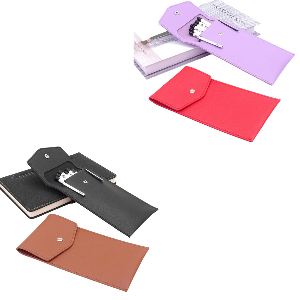 Simple PU Leather Stationery Bag