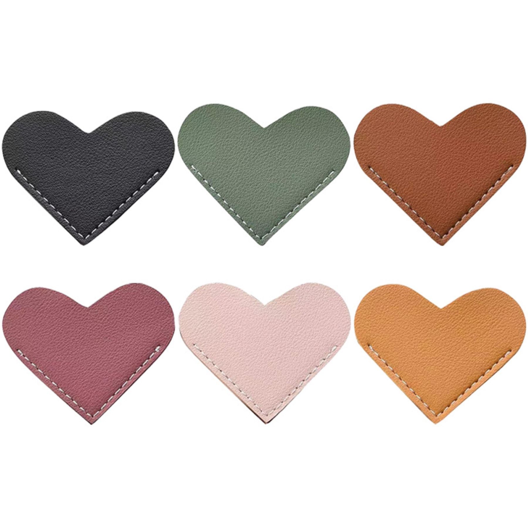 Heart - shaped Leather Bookmark