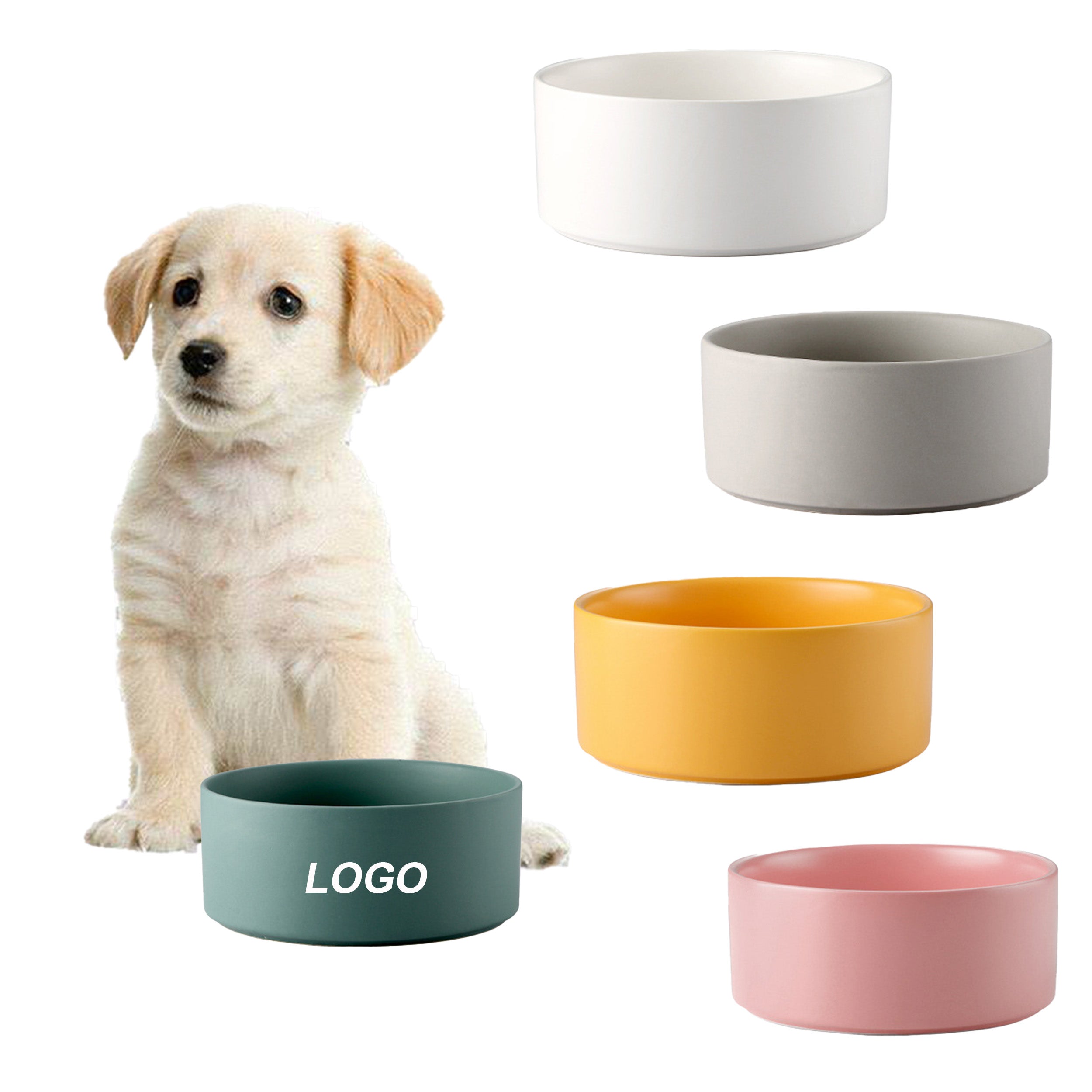Ceramic Frosted Pet Bowl
