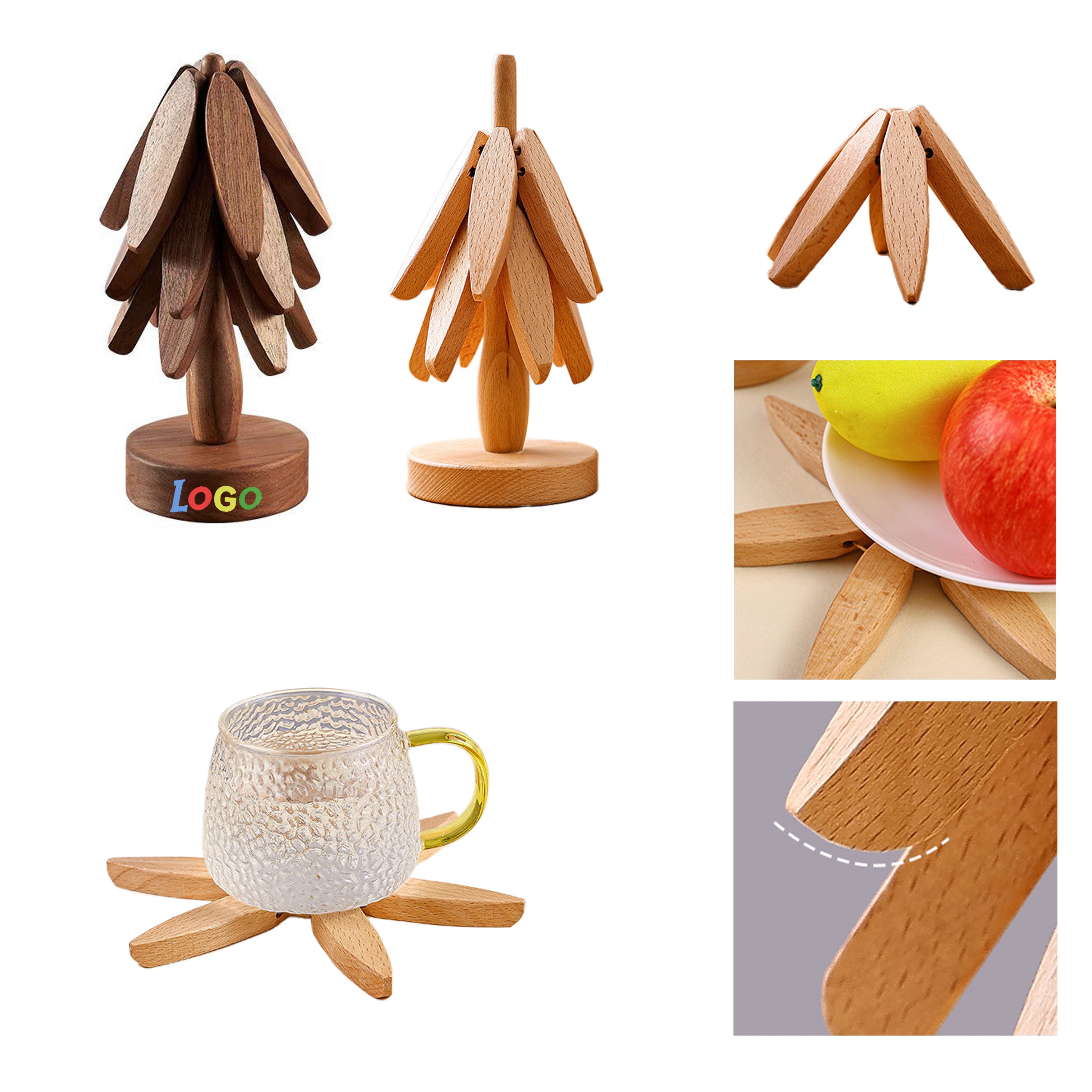 Three-Layer Beechwood Table Mat