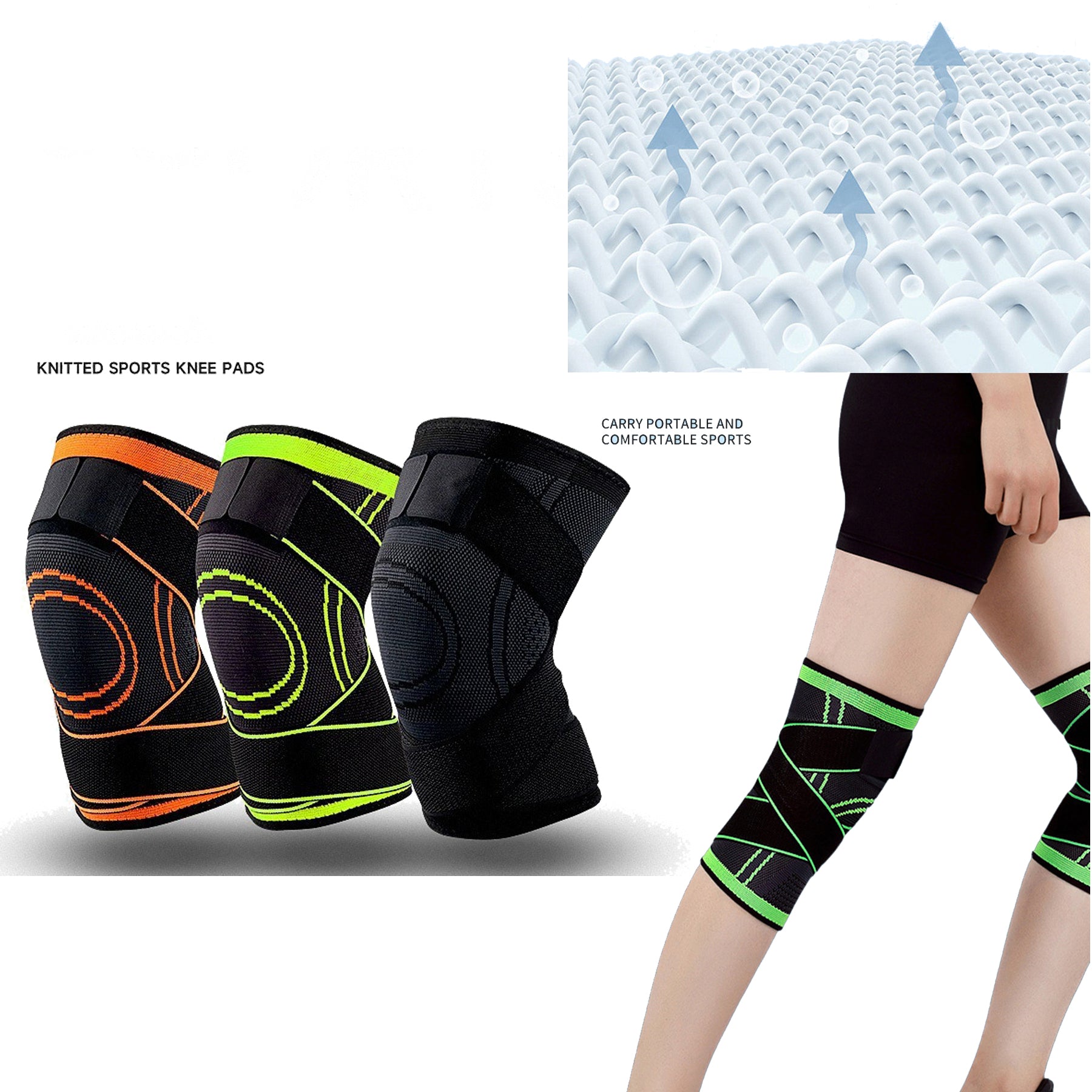 Knee Compression Sleeve with Straps
