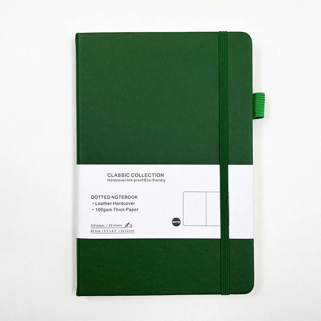 Leather Dotted Notebook - 80 Pages