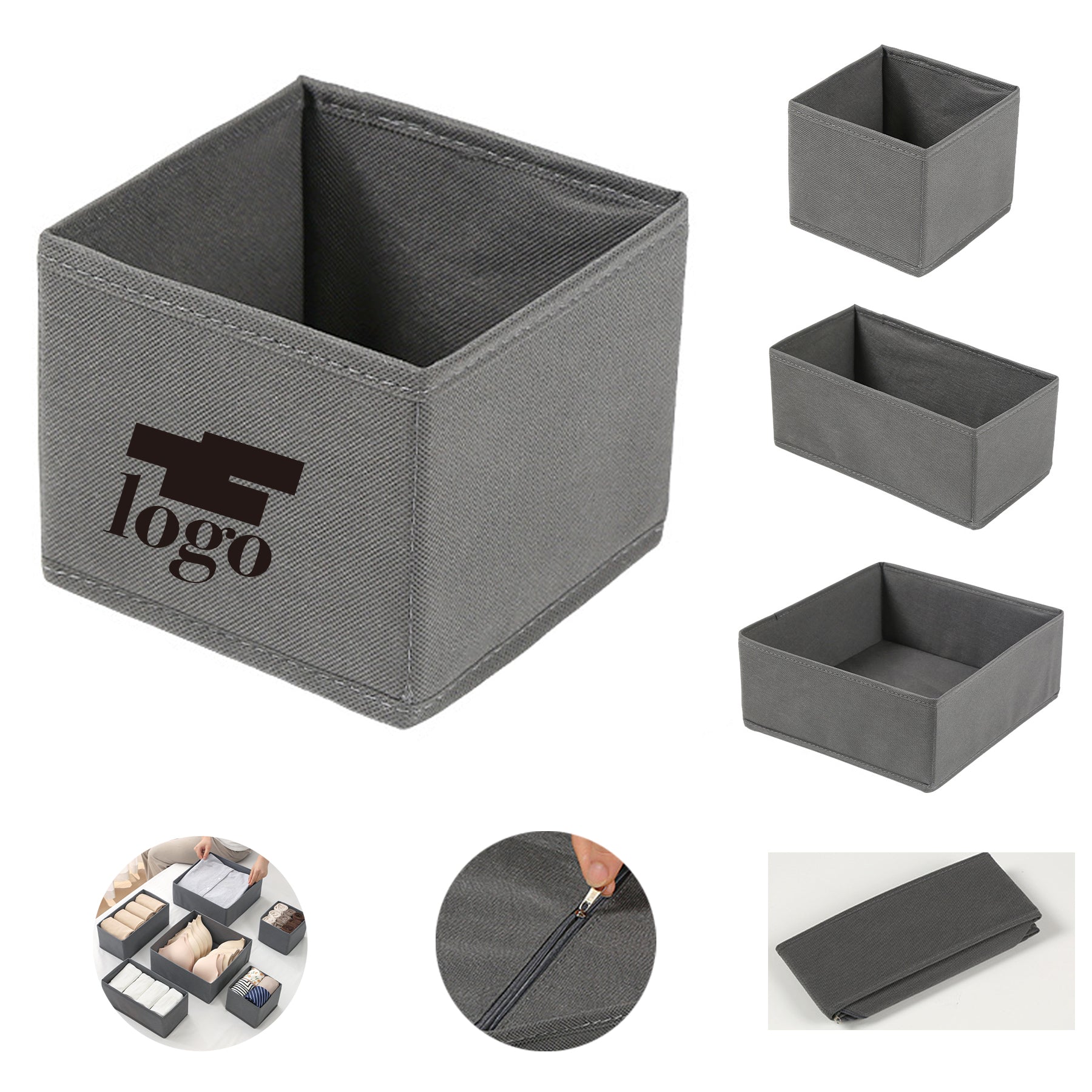 Household Fabric Foldable Underwear Drawer Organizer