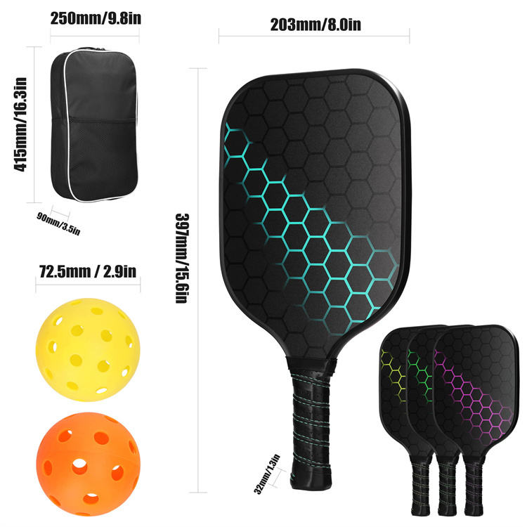 Custom Pickleball Paddles Set With 4 Balls