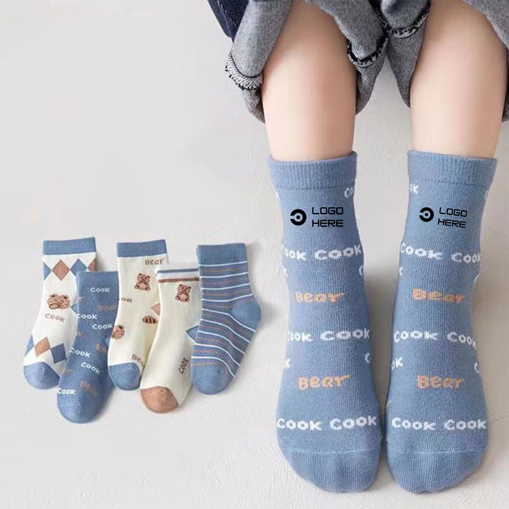 Children'S Cute Cartoon Mid-Calf Socks For Winter