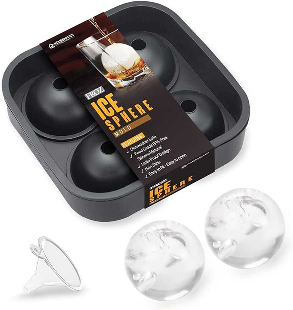 4 Grid Round Silicone Ice Crate With Funnel Ice Box Mould