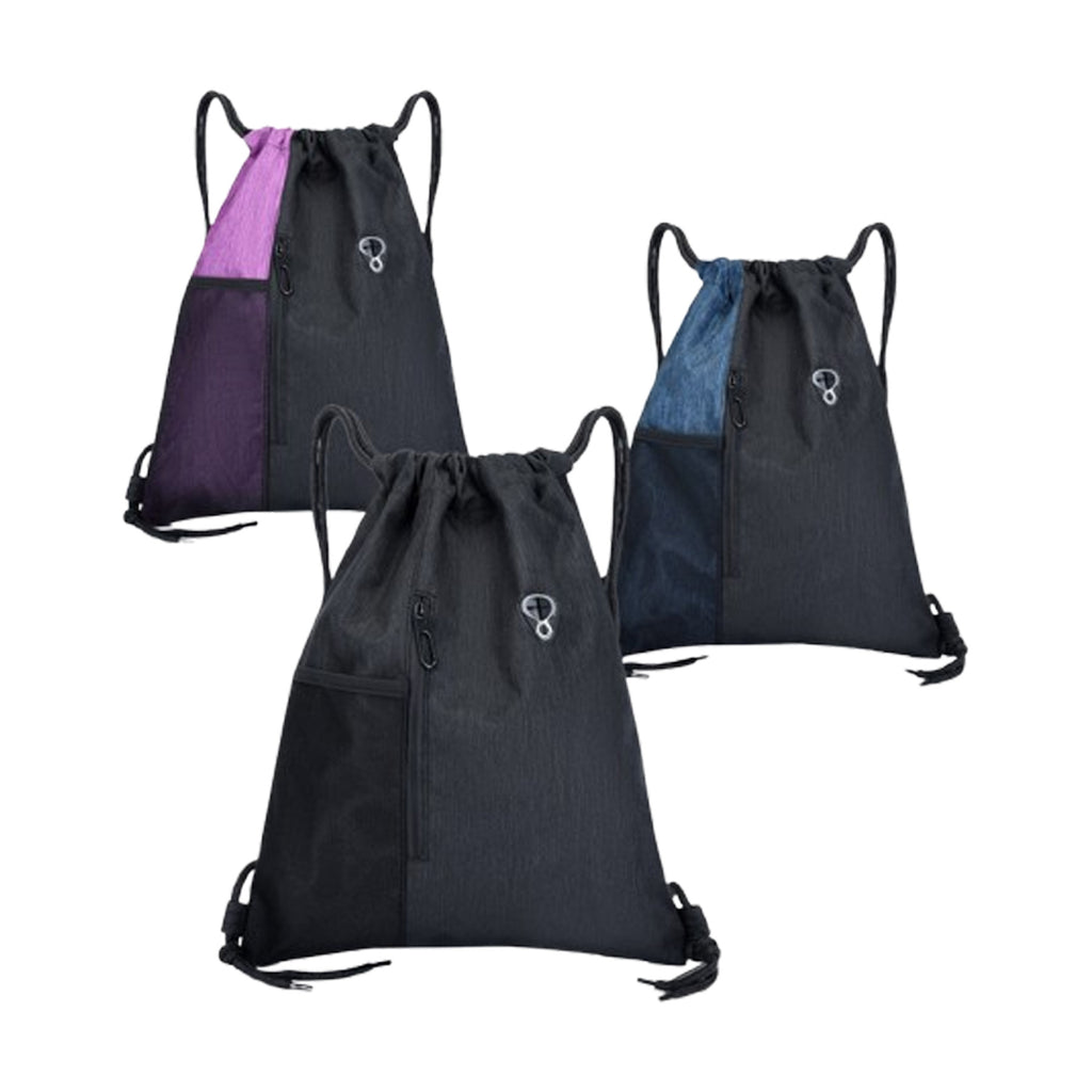 Drawstring Backpack With Mesh And Zipper