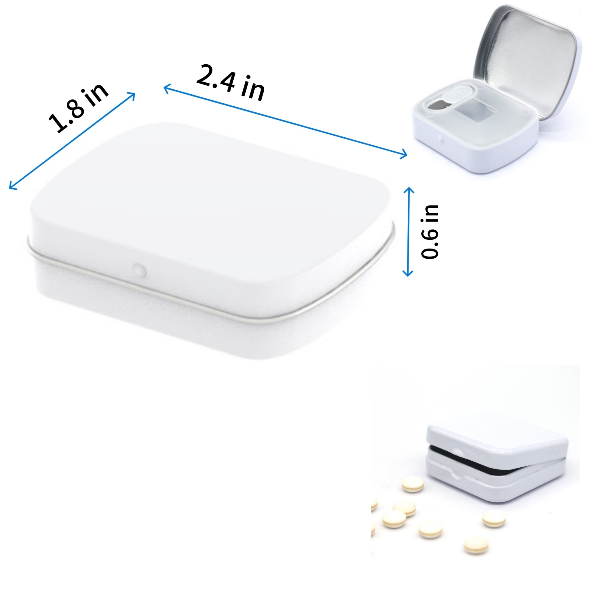 Mint Lozenges Flip Top Tin Box