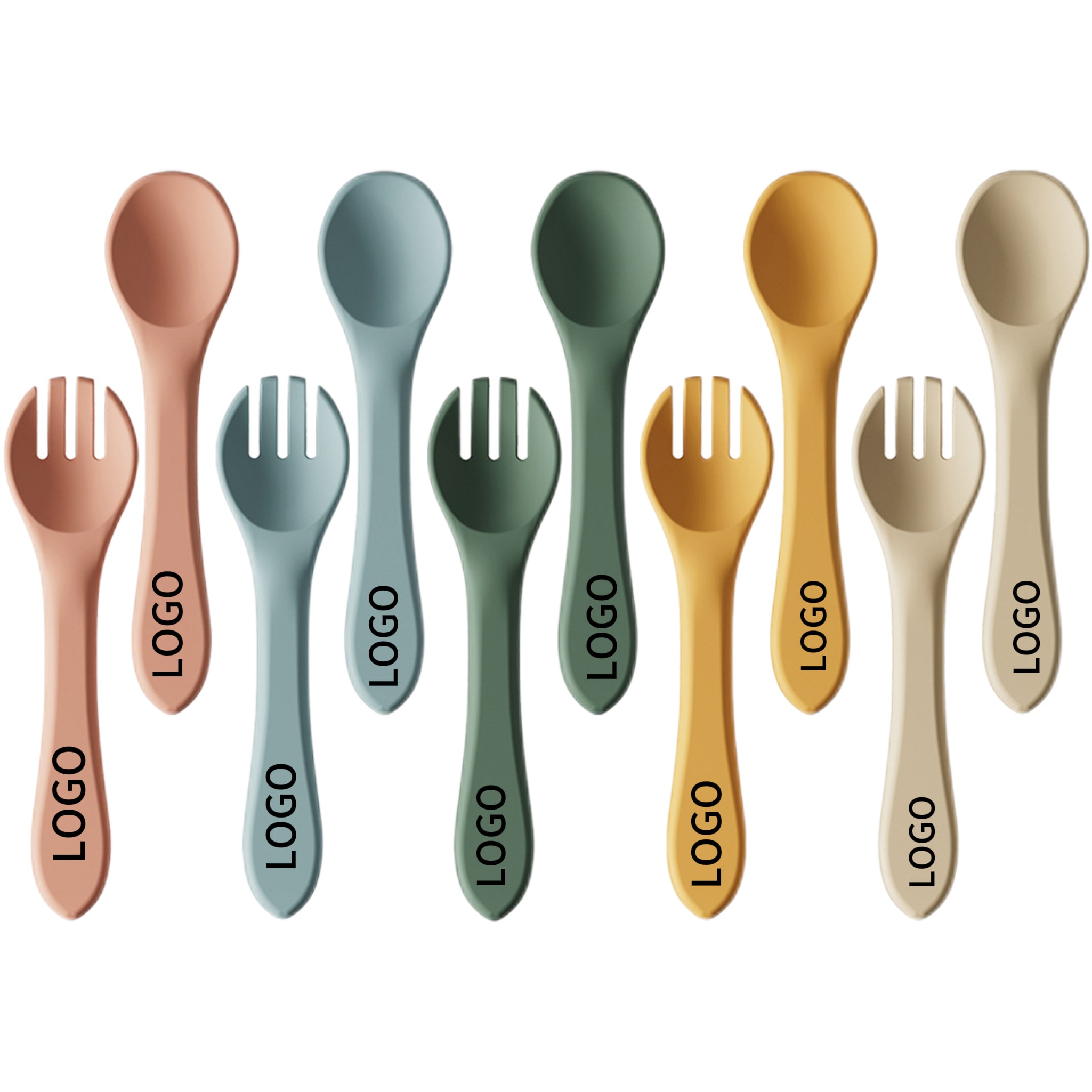 Kids’ Silicone Soft Fork & Spoon Set