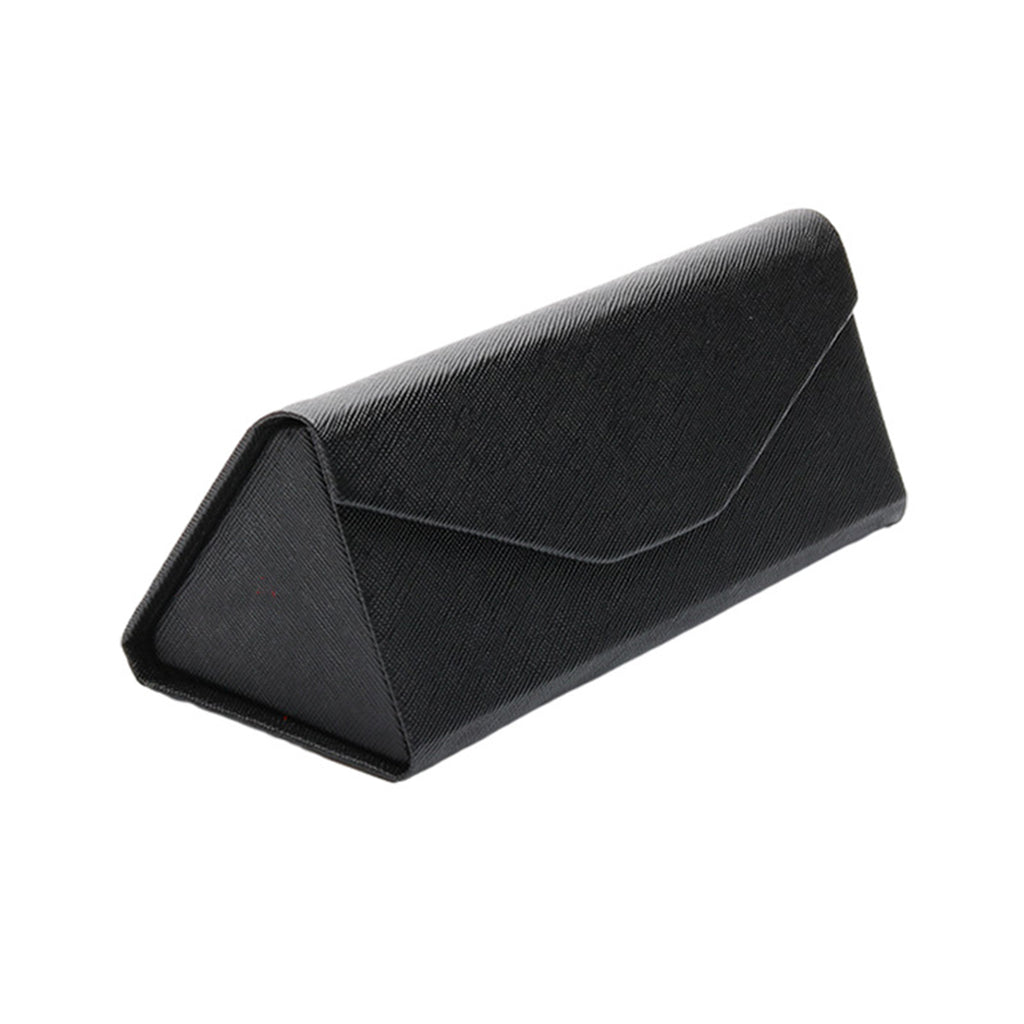Triangle Folding PU Leather Glasses Case